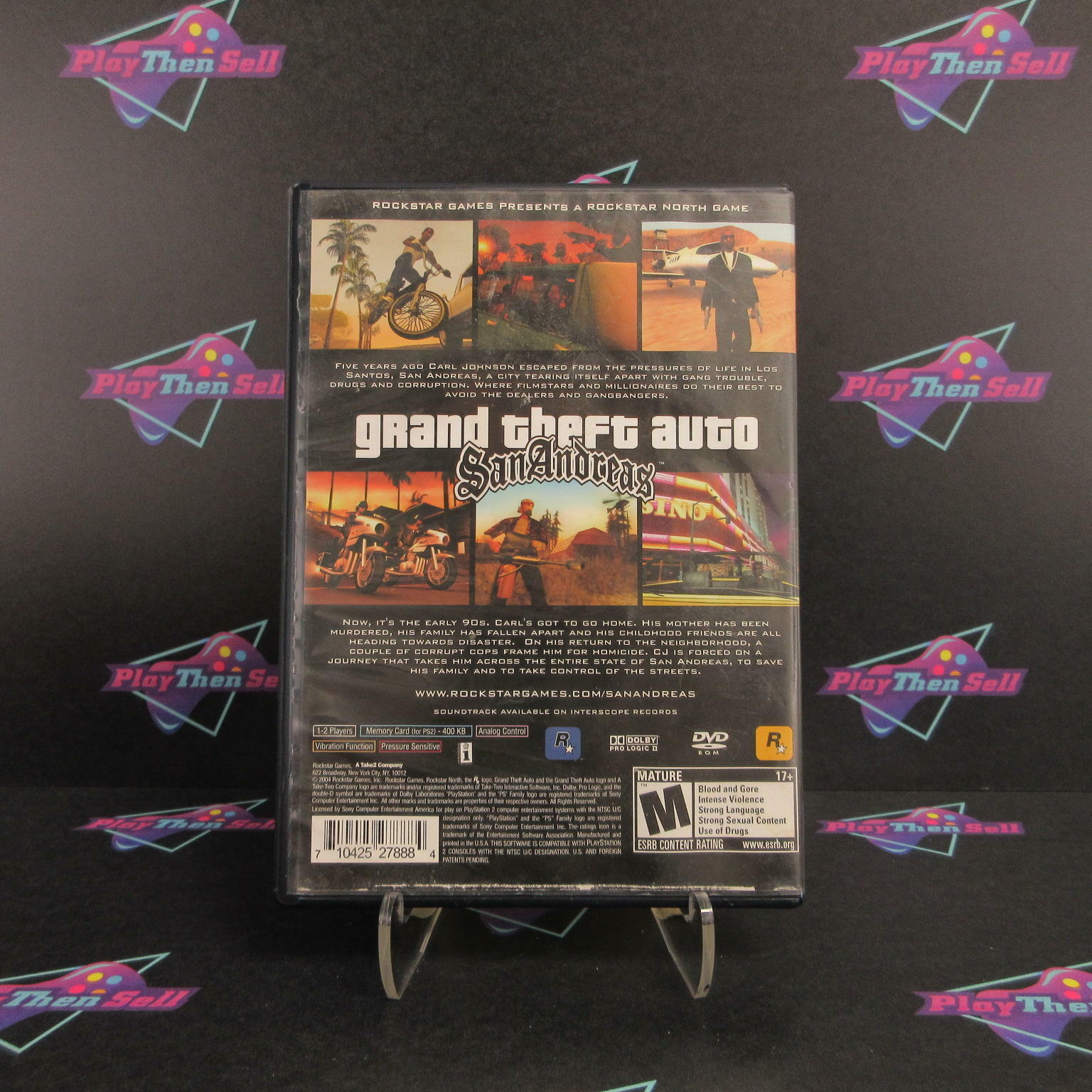 Grand Theft Auto San Andreas GH PS2 PlayStation 2 AD/NM - Very Good