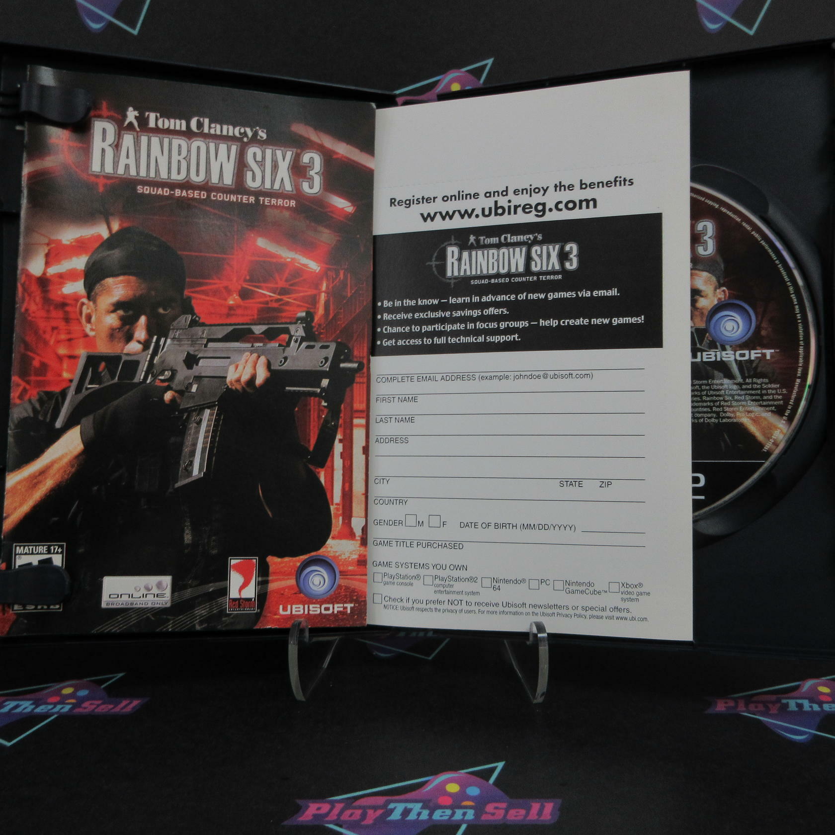 Tom Clancys Rainbow Six 3 PS2 PlayStation 2 + Reg Card - Like New