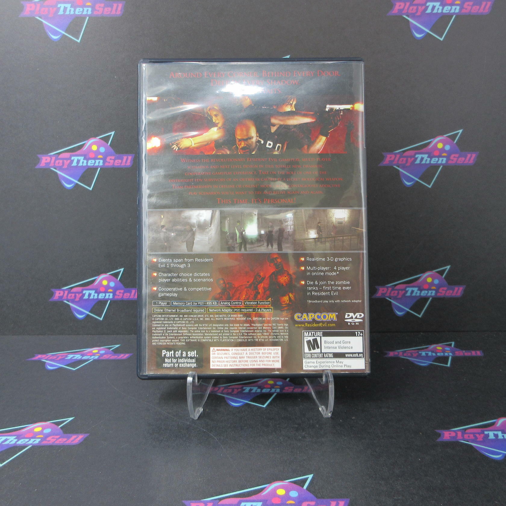 Resident Evil Outbreak PS2 PlayStation 2 AD Complete CIB - Very Good
