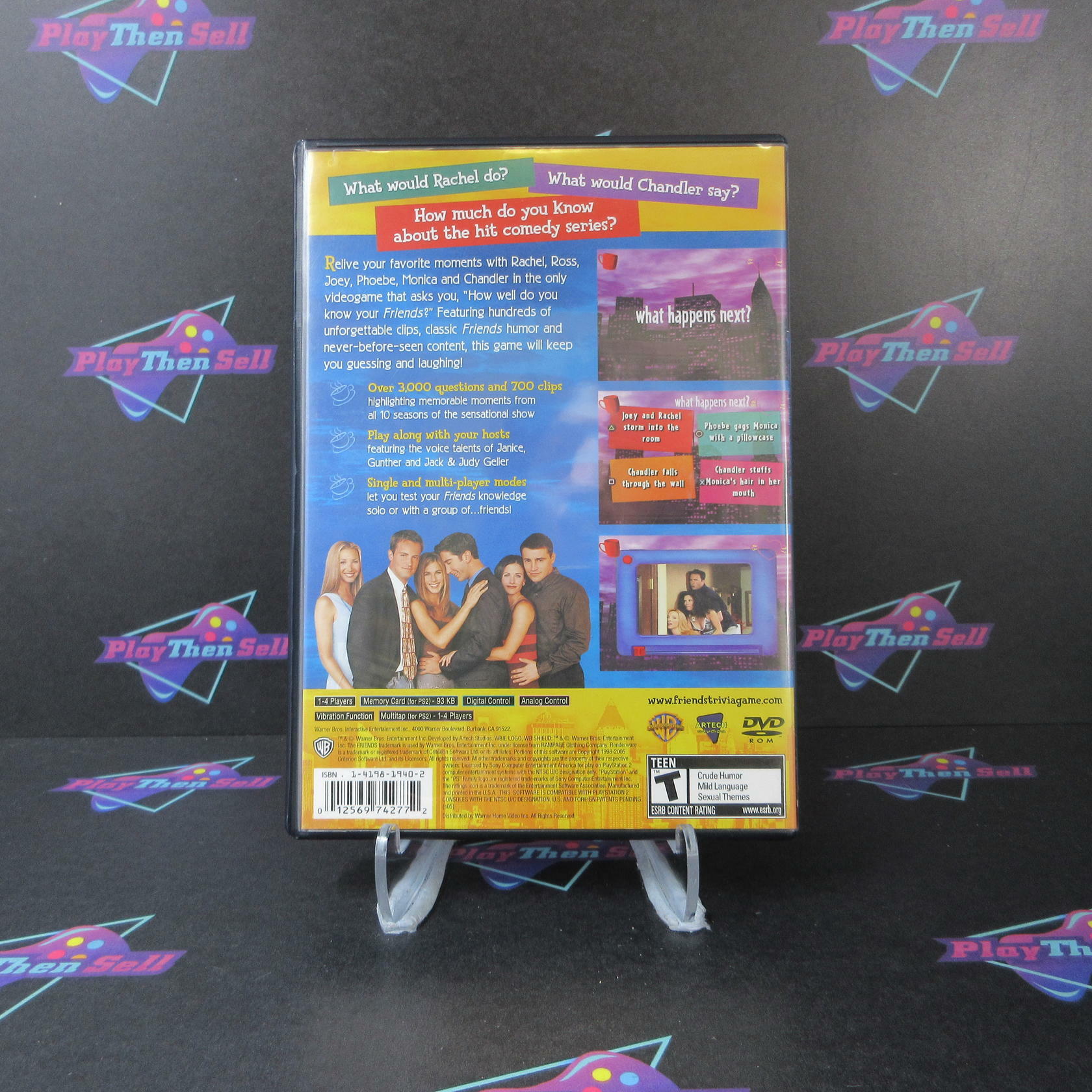 Friends The One with All the Trivia PS2 PlayStation 2 AD Complete CIB - Very Good