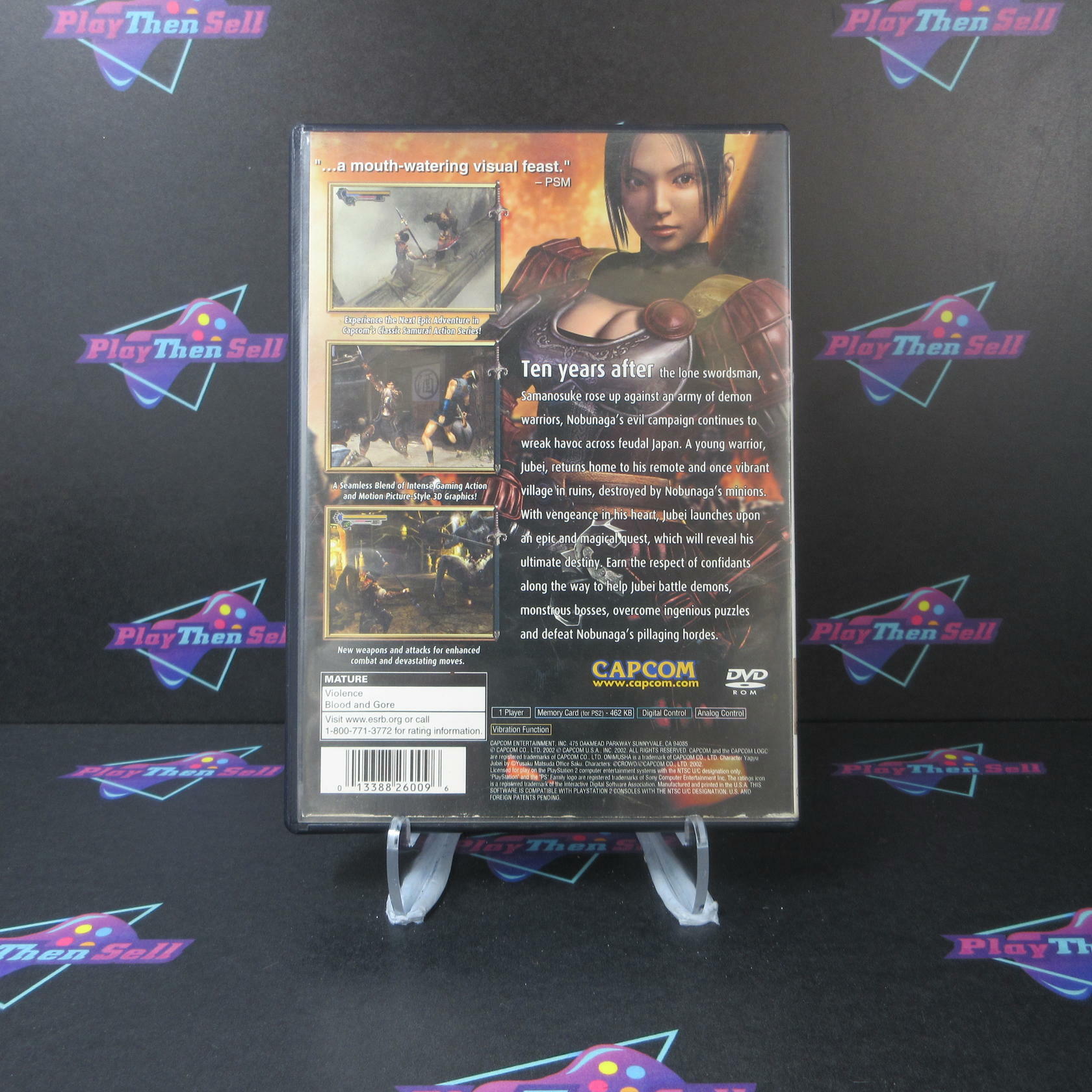 Onimusha 2 Samurai's Destiny PS2 PlayStation 2 AD Complete CIB - Very Good