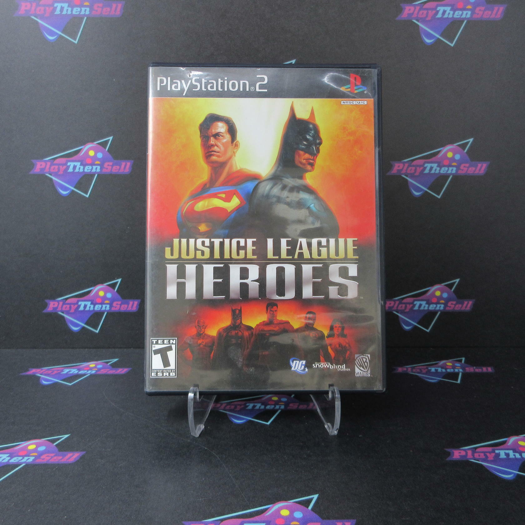 Justice League Heroes PS2 PlayStation 2 AD/MD Complete CIB - Very Good