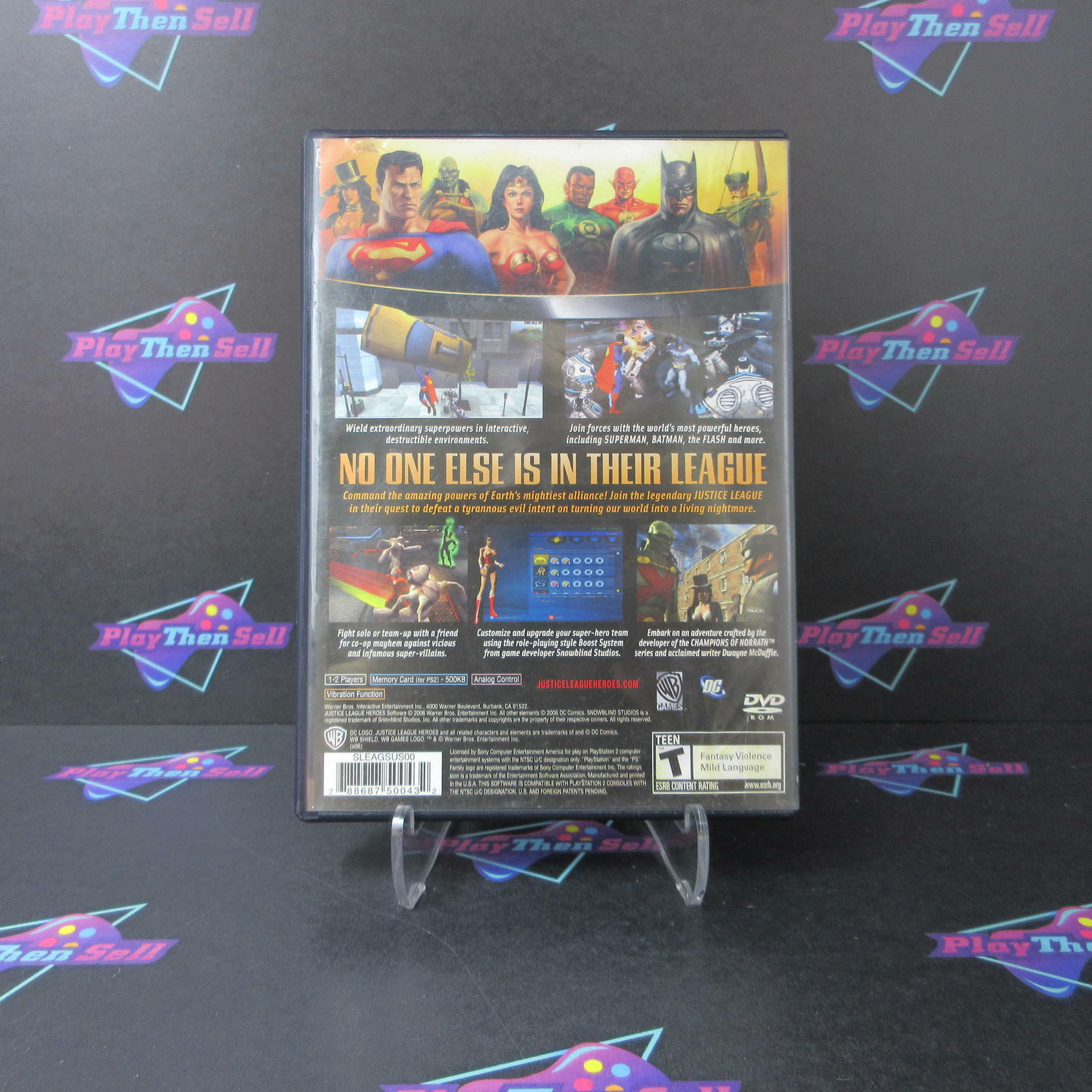 Justice League Heroes PS2 PlayStation 2 AD/MD Complete CIB - Very Good