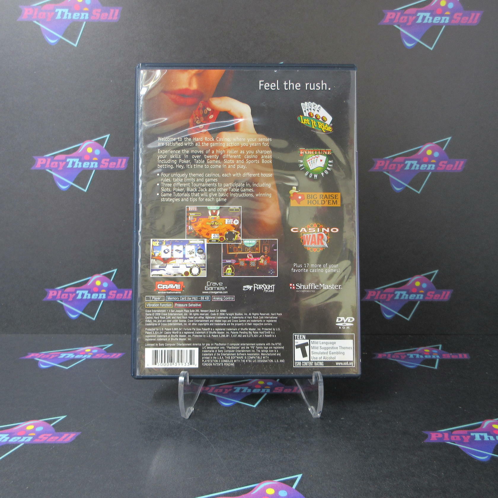 Hard Rock Casino PS2 PlayStation 2 AD/MD Complete CIB - Very Good