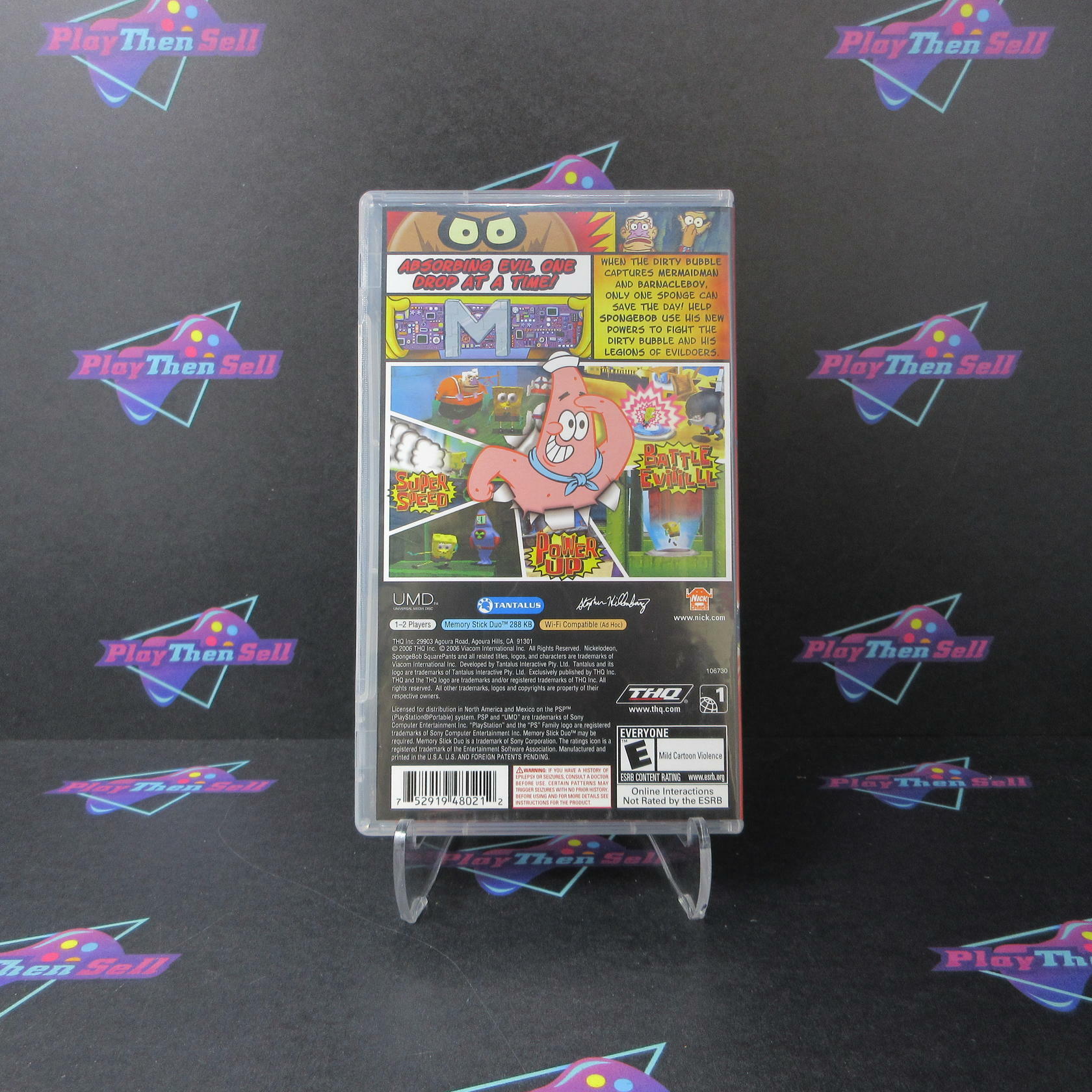 Spongebob Squarepants The Yellow Avenger Sony PSP GH - Like New