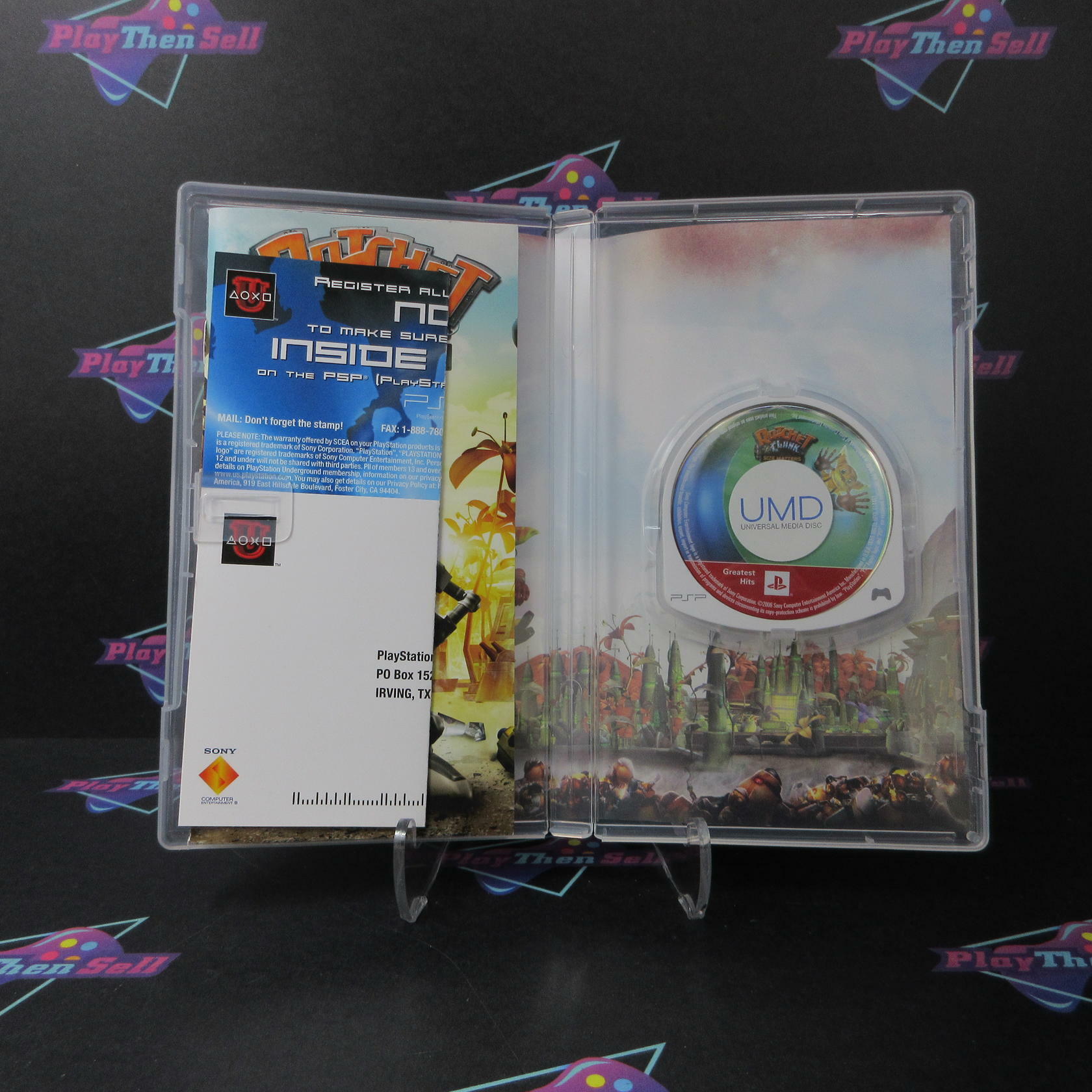 Ratchet & Clank Size Matters Sony PSP GH + Reg Card - Like New