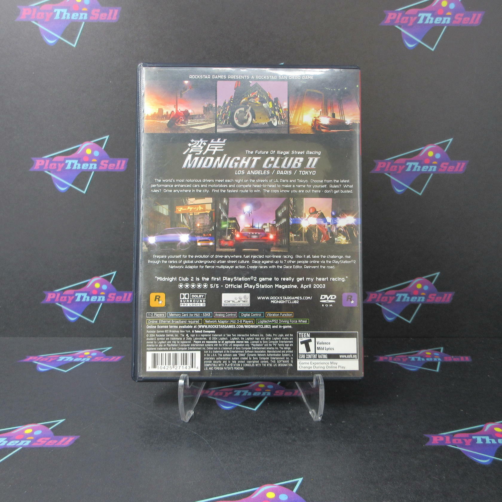 Midnight Club 2 II GH PS2 PlayStation 2 AD/NM - Very Good