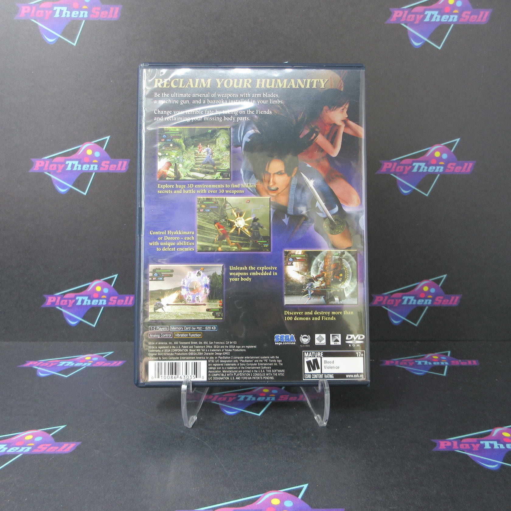 Blood Will Tell Tezuka Osamu's Dororo PS2 PlayStation 2 + Reg Card - Like New