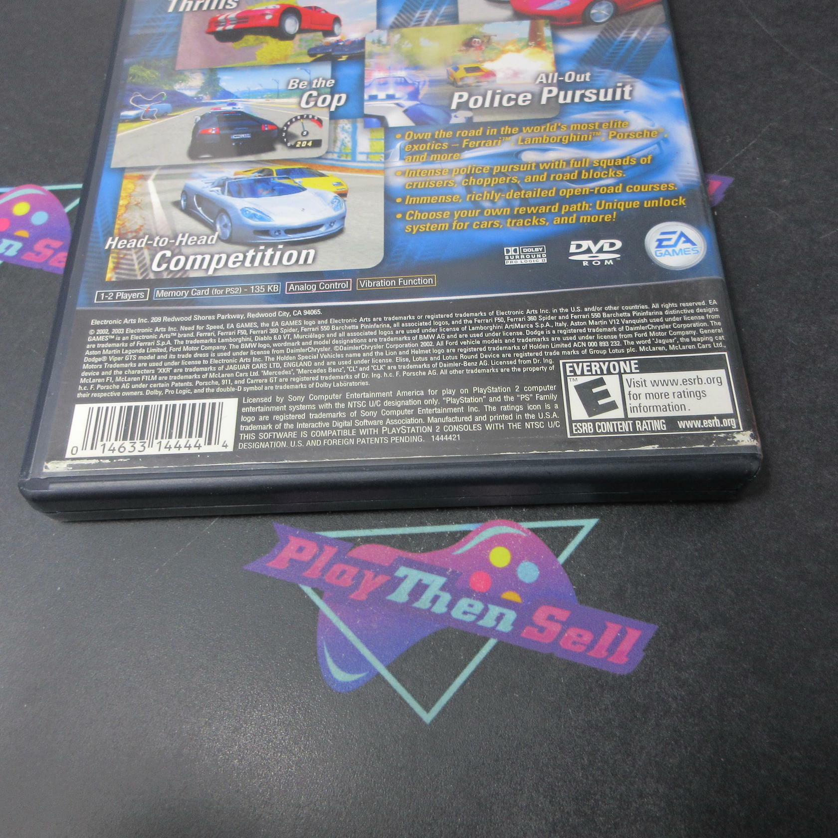 Need for Speed Hot Pursuit 2 GH PS2 PlayStation 2 AD Complete CIB - Very Good