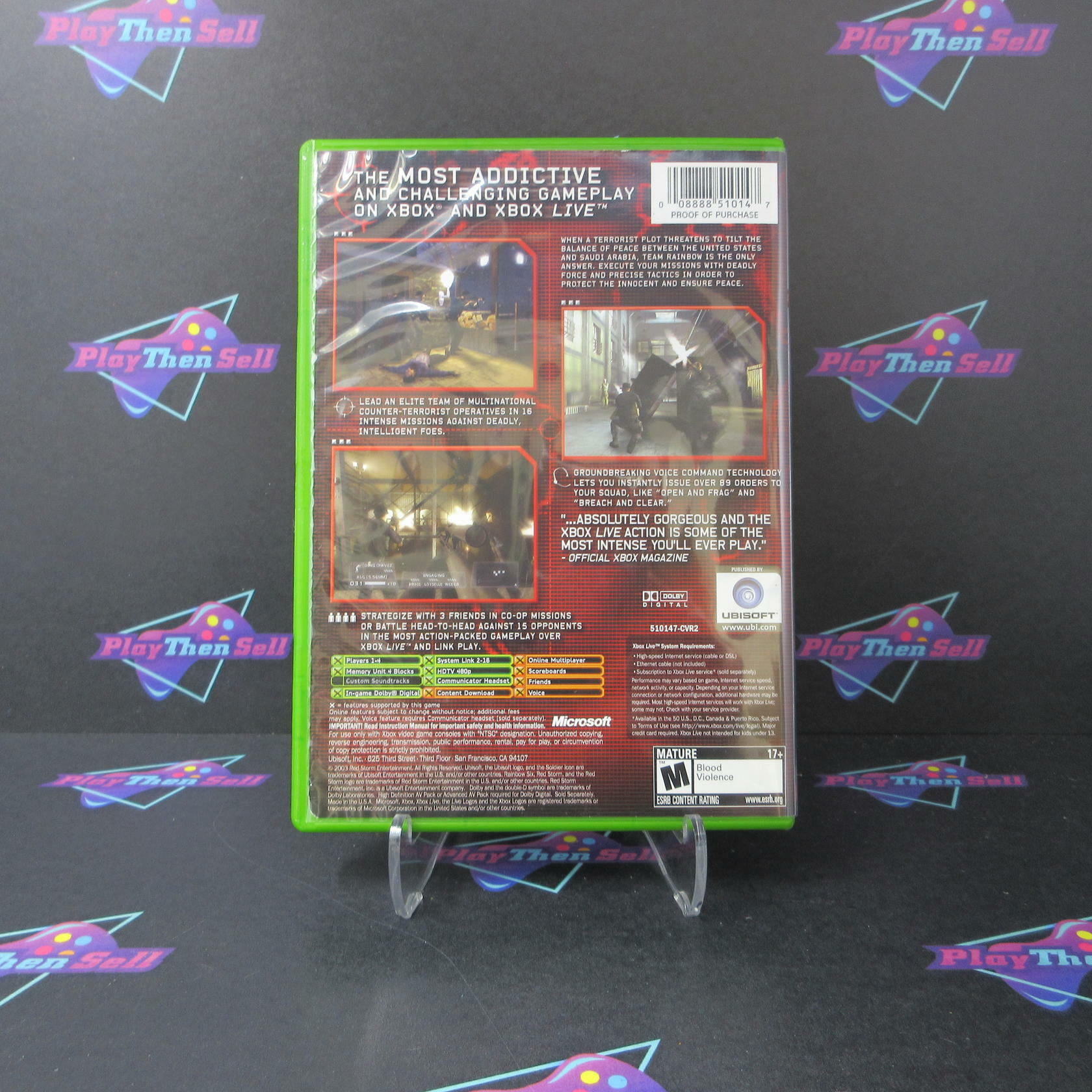 Rainbow Six 3 Squad-Based Counter Terror PH Xbox MD Complete CIB - Very Good