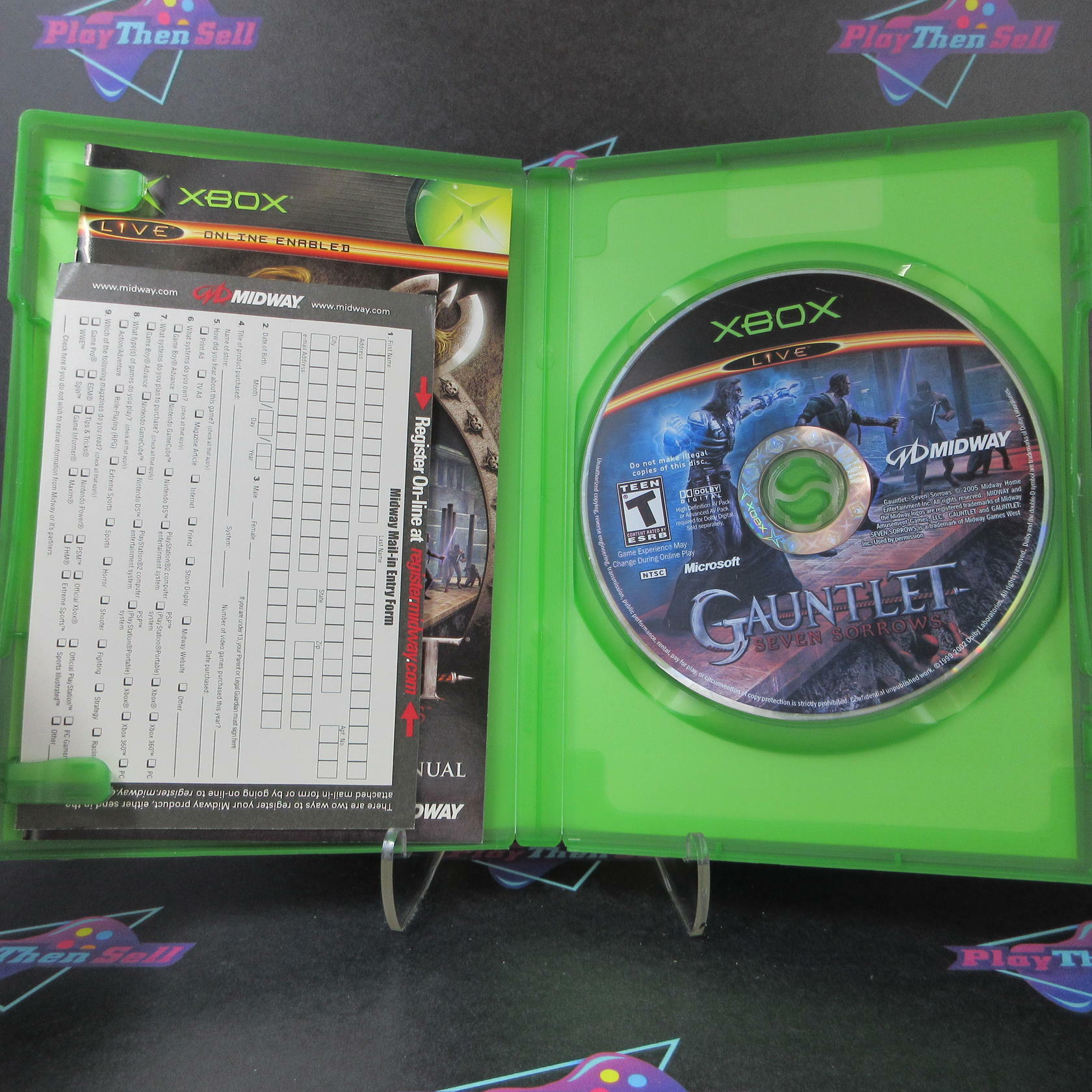 Gauntlet Seven Sorrows Xbox + Reg Card - Like New