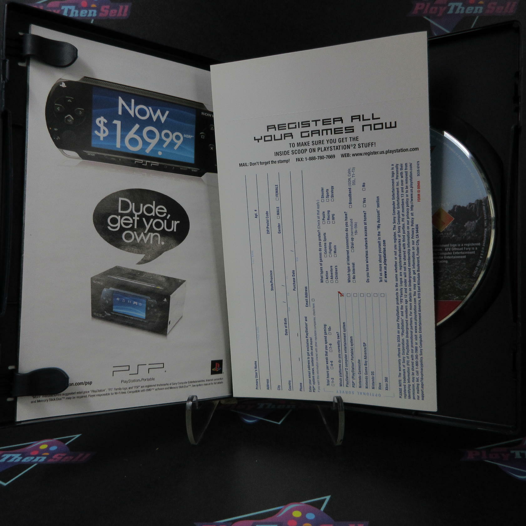 ATV Offroad Fury 4 Greatest Hits PS2 PlayStation 2 + Reg Card - Like New