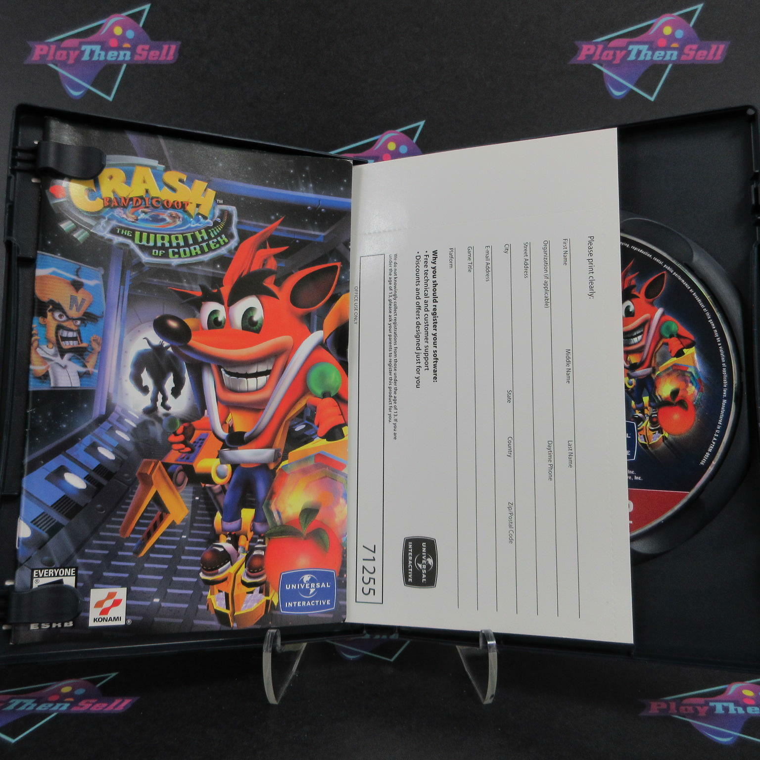 Crash Bandicoot The Wrath of Cortex PS2 GH + Reg Card - Like New