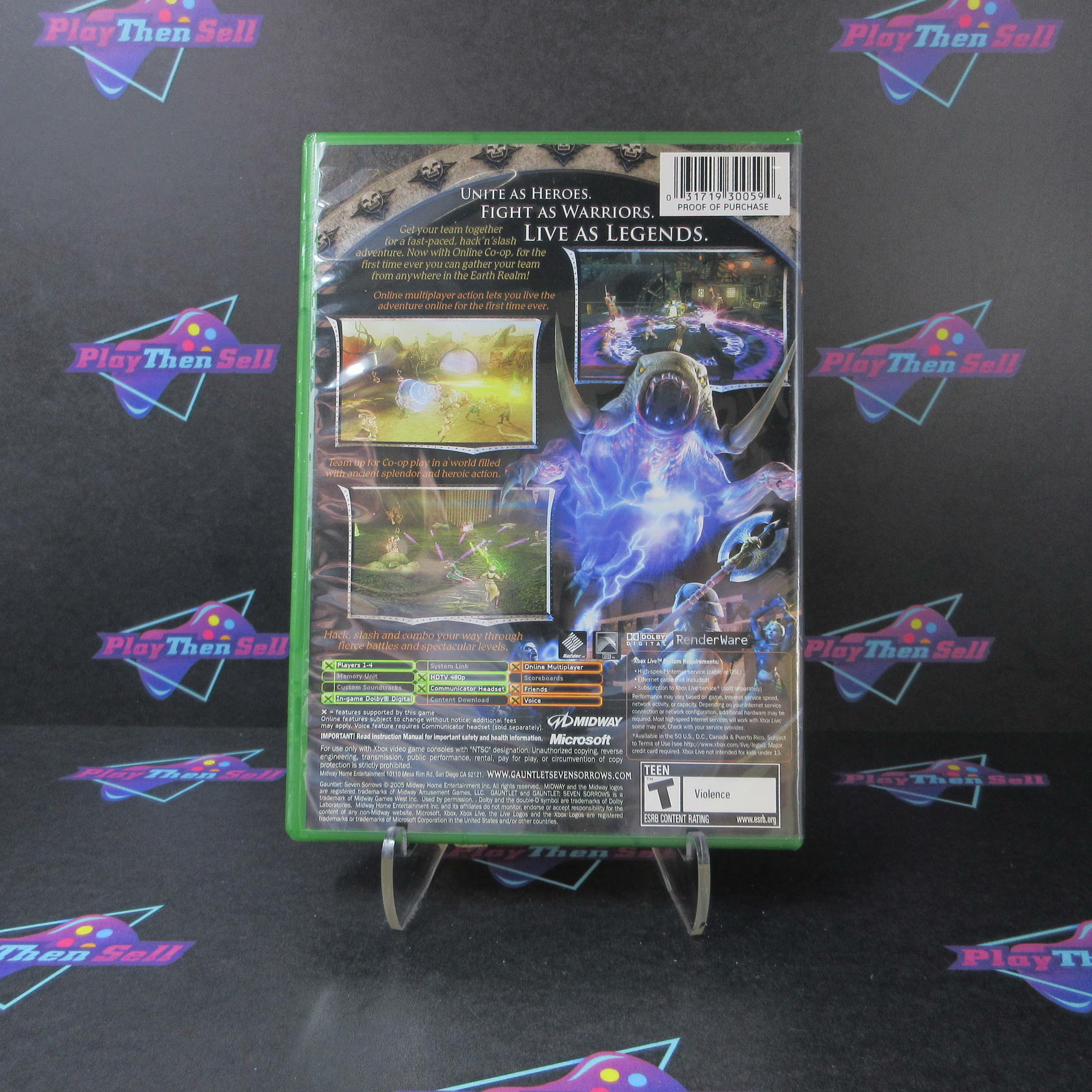 Gauntlet Seven Sorrows Xbox + Reg Card - Like New