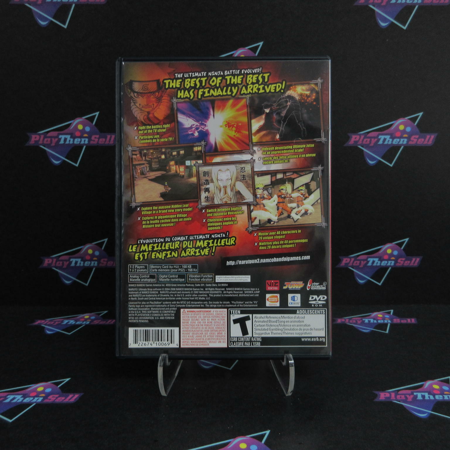 Naruto Ultimate Ninja 3 PS2 PlayStation 2 - Like New