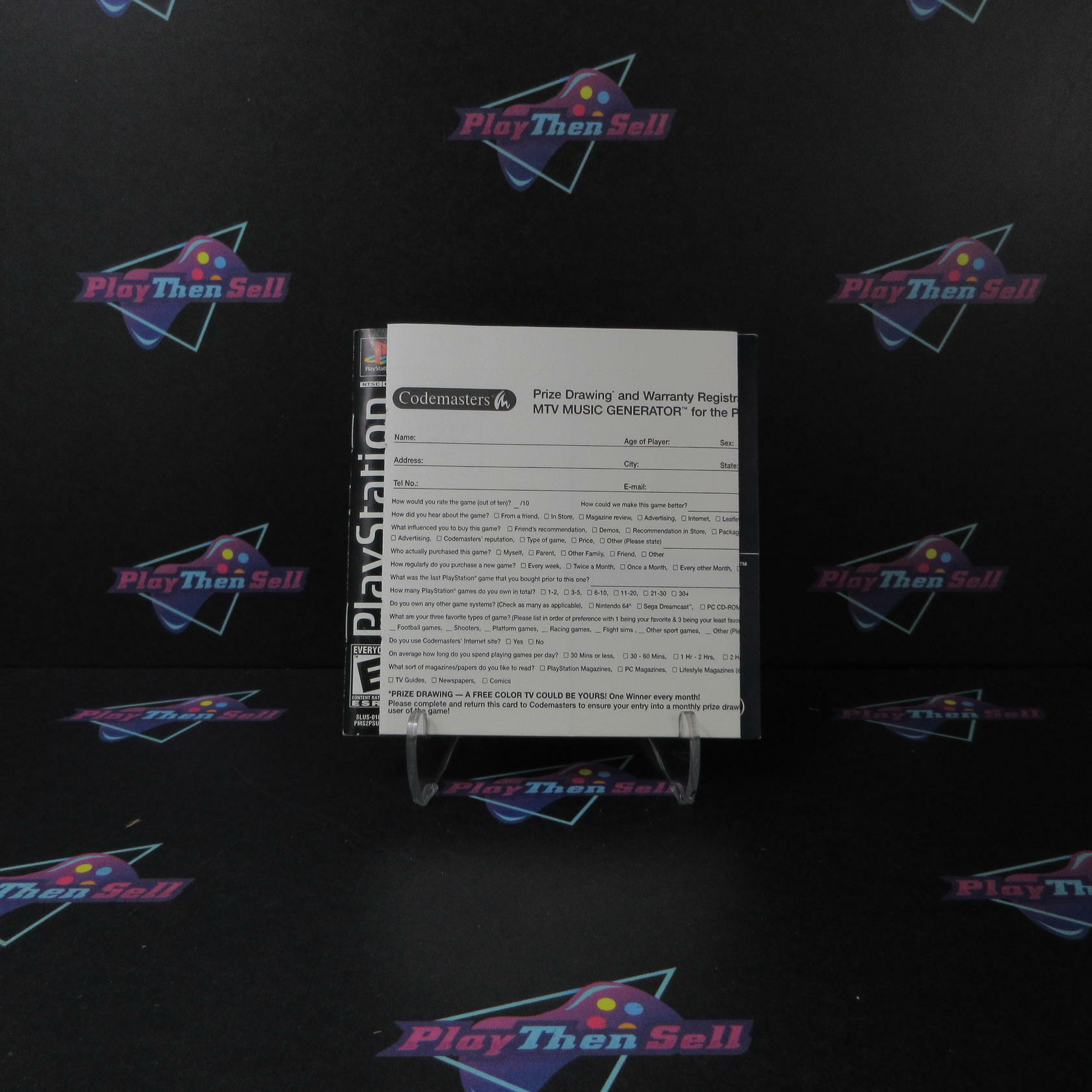 MTV Music Generator PS1 PlayStation 1 + Reg Card - Like New