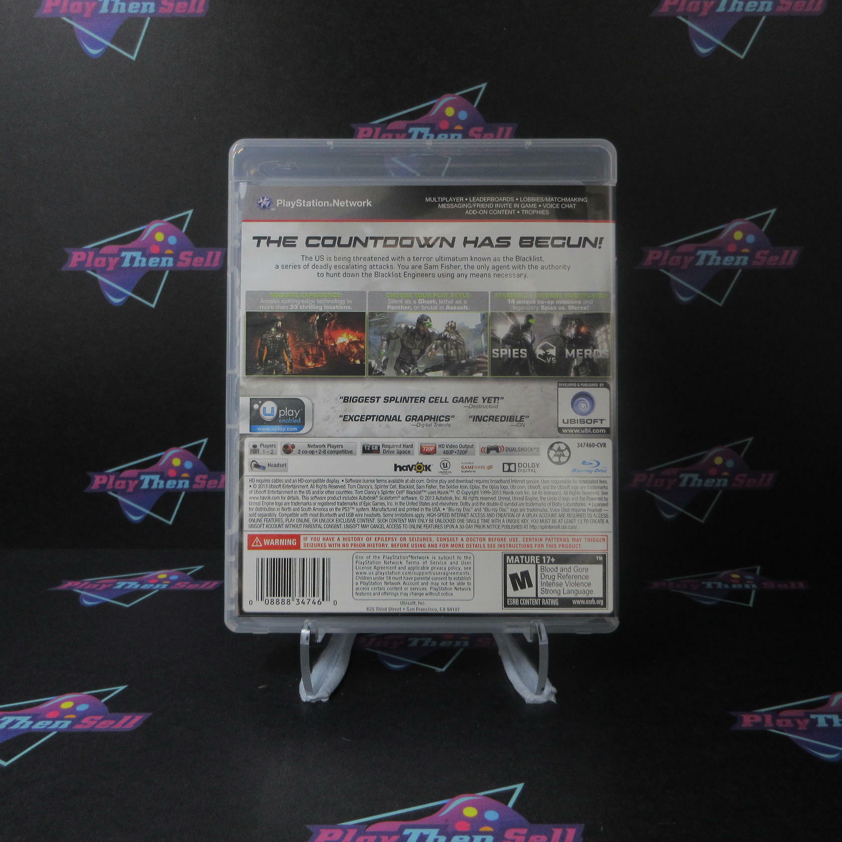 Tom Clancy's Splinter Cell Blacklist PS3 Playstation 3 - Like New