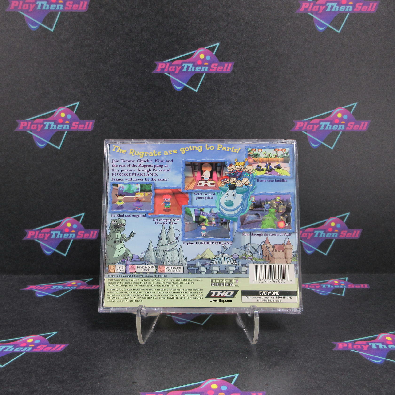 Rugrats in Paris the Movie PlayStation 1 PS1 Black Label - Like New