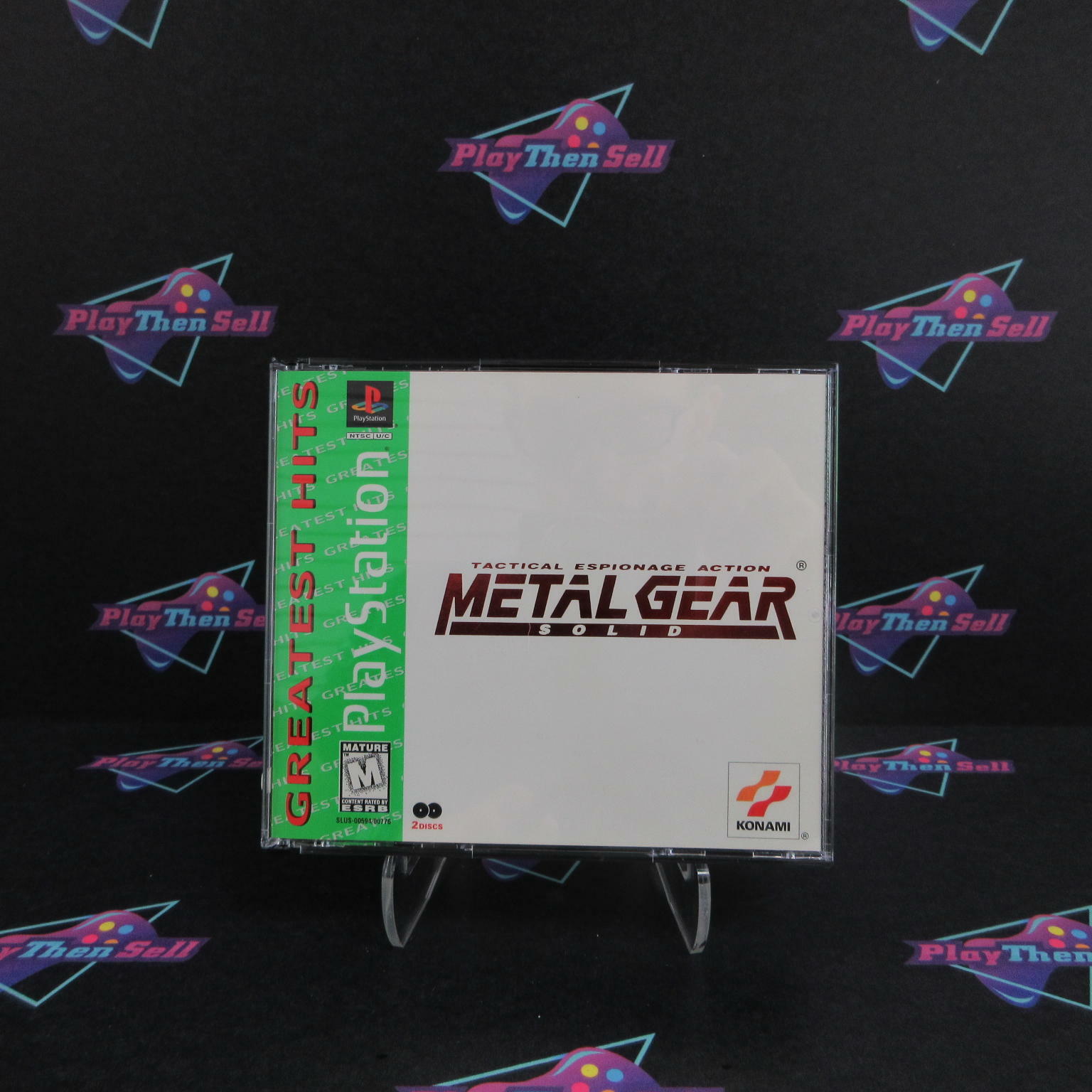 Metal Gear Solid PS1 PlayStation 1 Greatest Hits + Reg Card - Like New