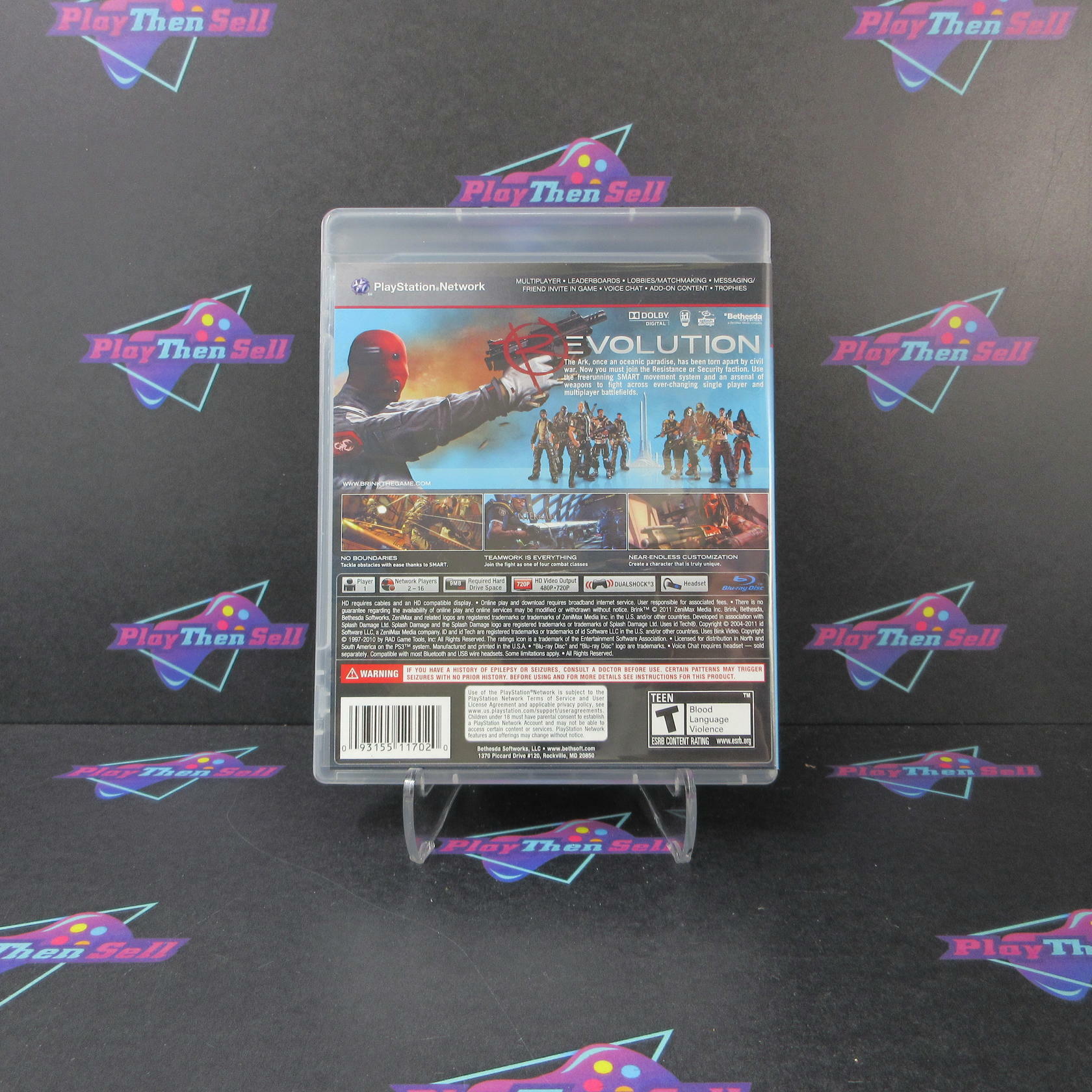 Brink PS3 PlayStation 3 MD/DD Complete CIB - Very Good