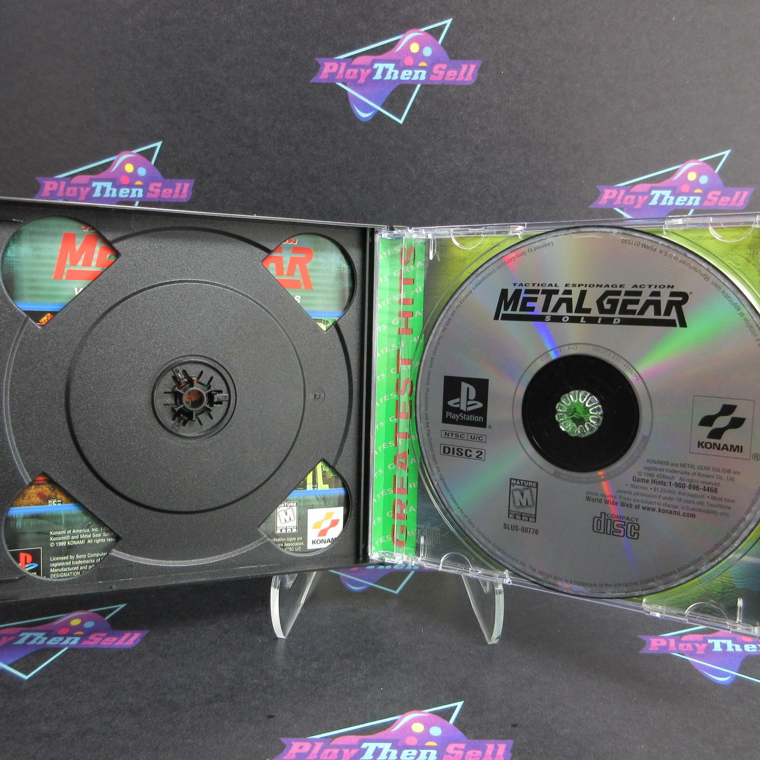 Metal Gear Solid PS1 PlayStation 1 Greatest Hits + Reg Card - Like New