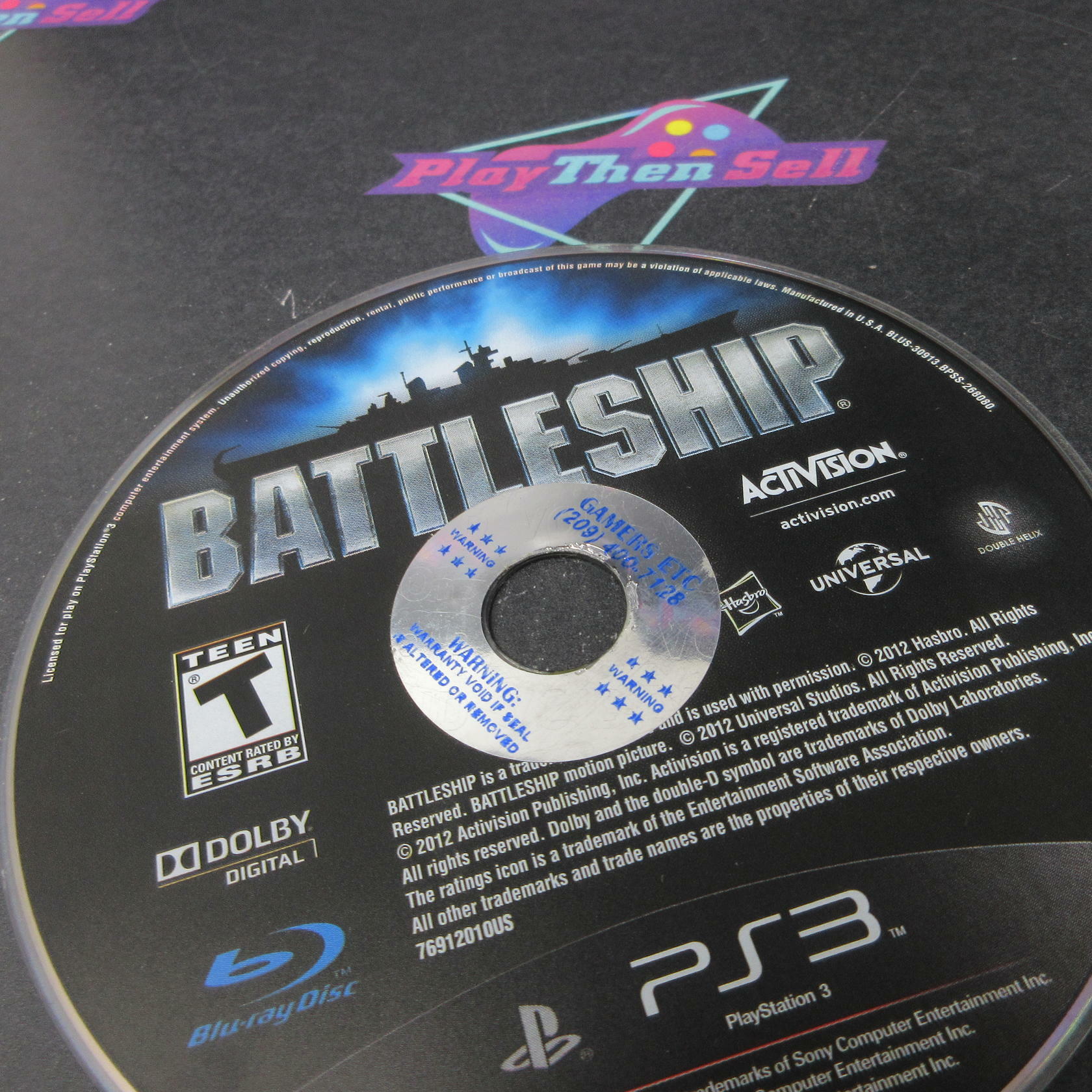 Battleship Sony PS3 PlayStation 3 AD/DD Complete CIB - Very Good