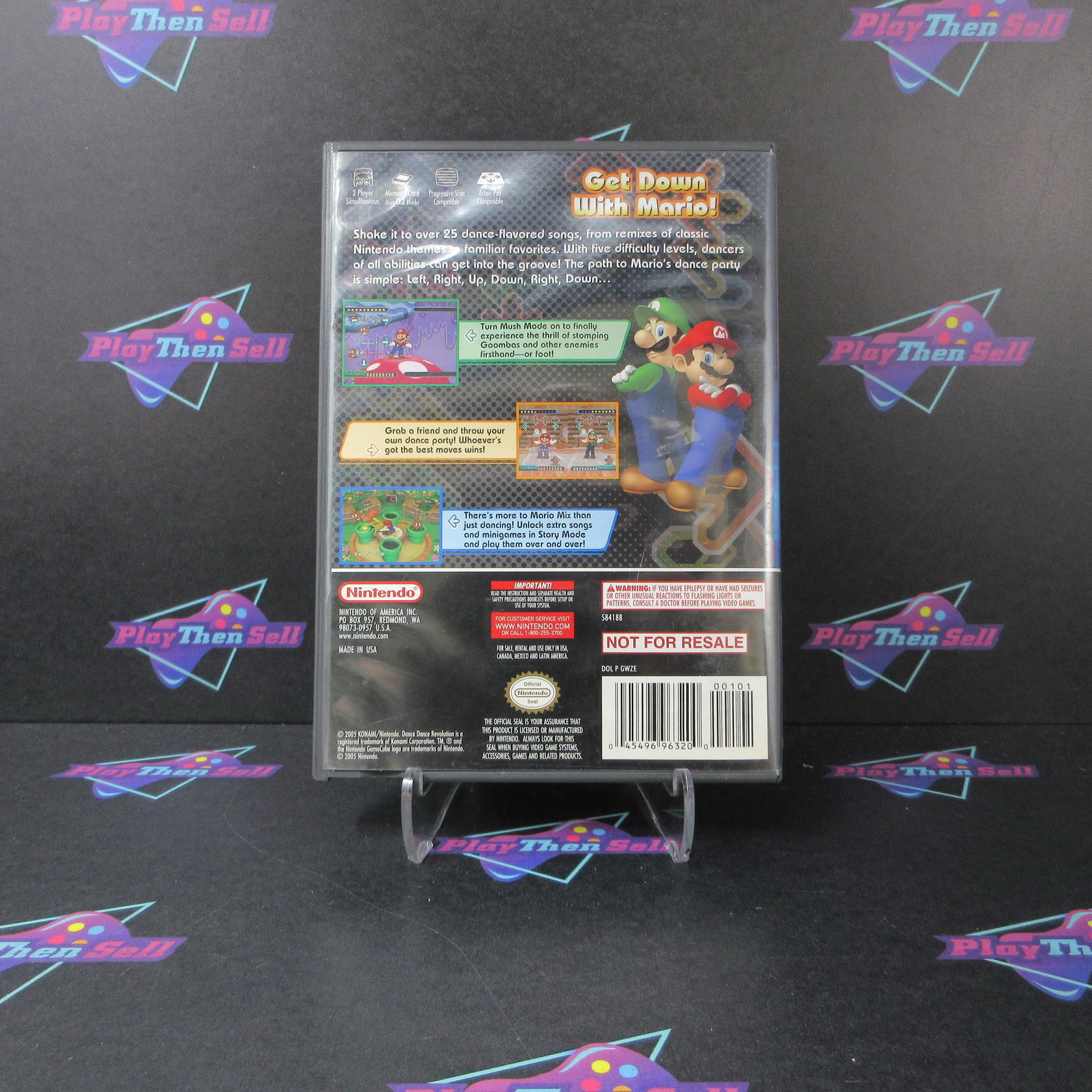 Dance Dance Revolution Mario Mix Nintendo Gamecube AD Complete CIB - Very Good