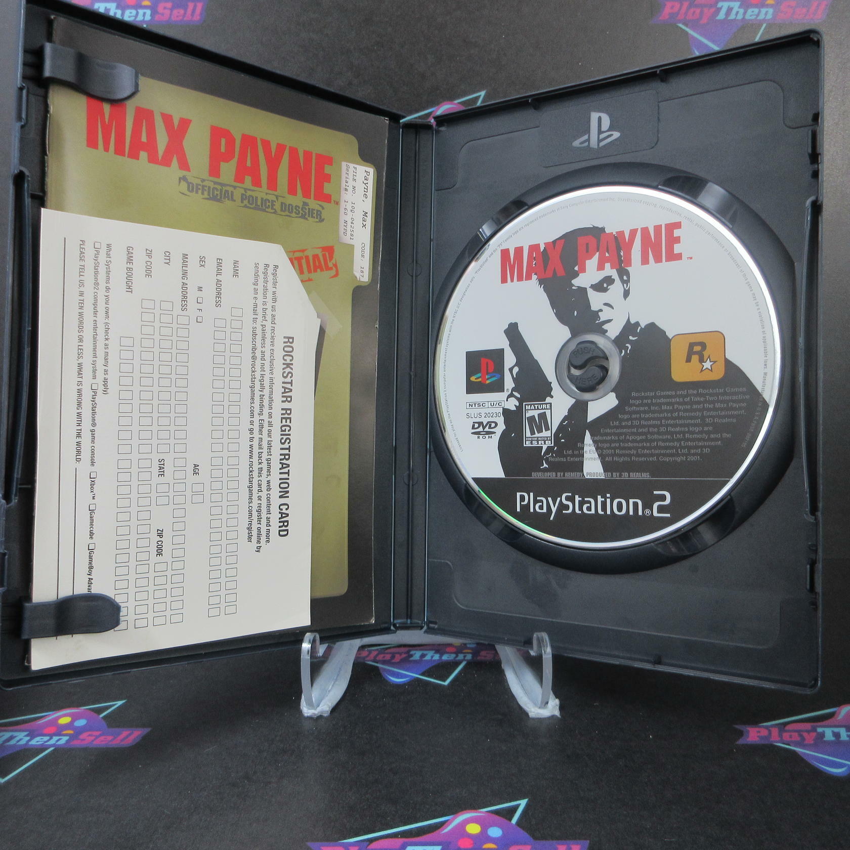 Max Payne PS2 PlayStation 2 + Reg Card - Like New