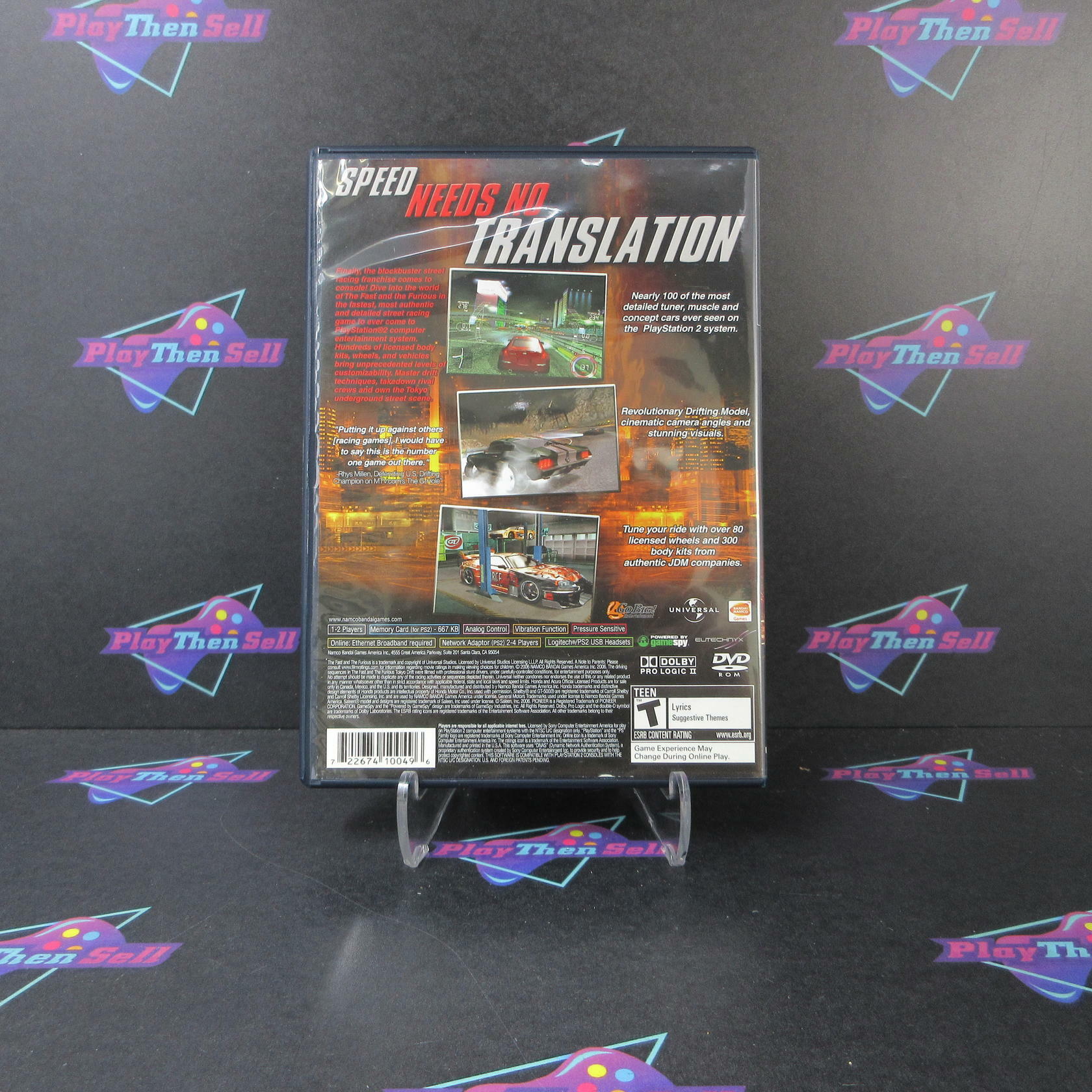 Fast and the Furious PS2 PlayStation 2 - Very Good