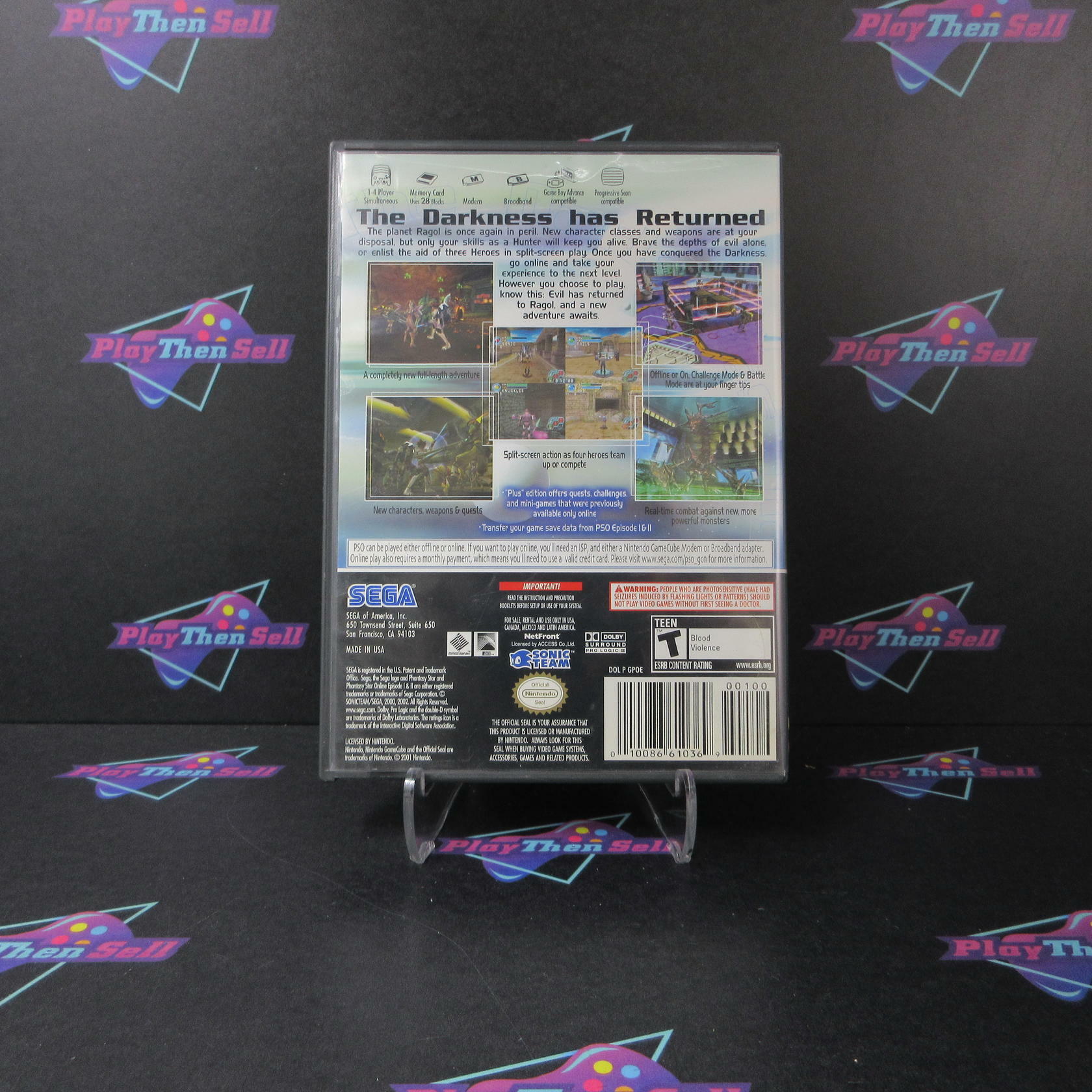 Phantasy Star Online, Episode I & II Plus + Reg Card Nintendo Gamecube AD/NM - Very Good