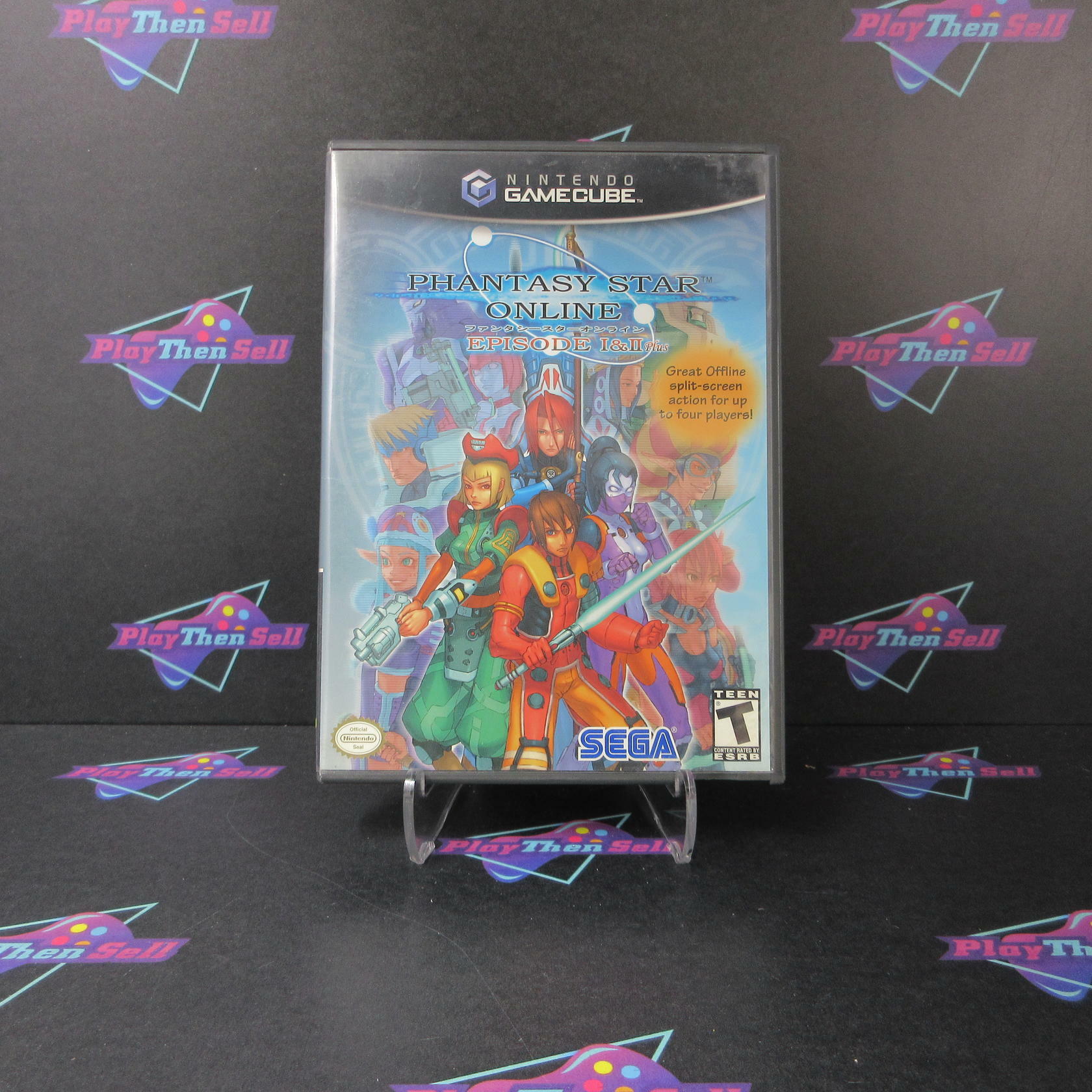 Phantasy Star Online, Episode I & II Plus + Reg Card Nintendo Gamecube AD/NM - Very Good