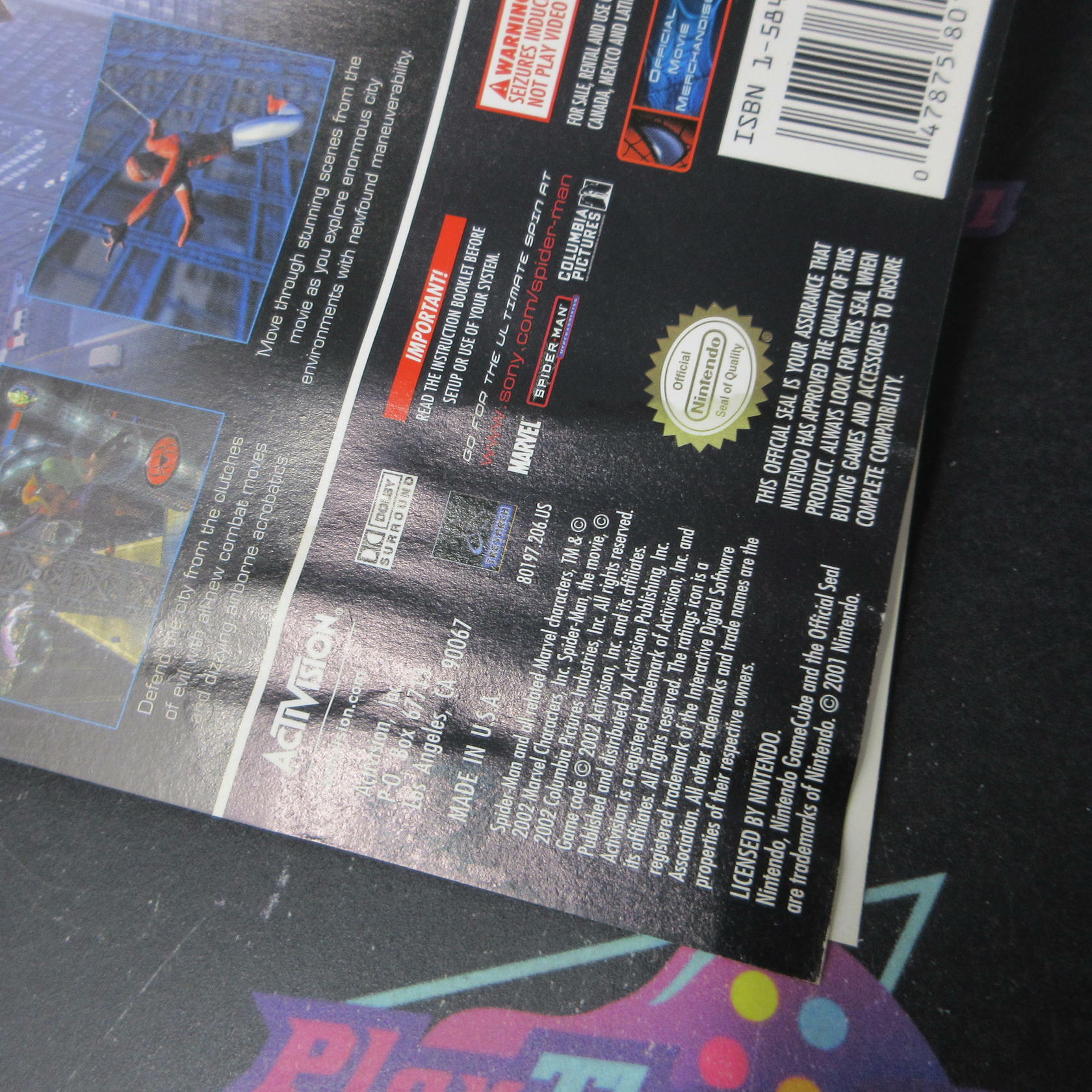 Spider-Man + Reg Card Nintendo GameCube AD Complete CIB - Very Good