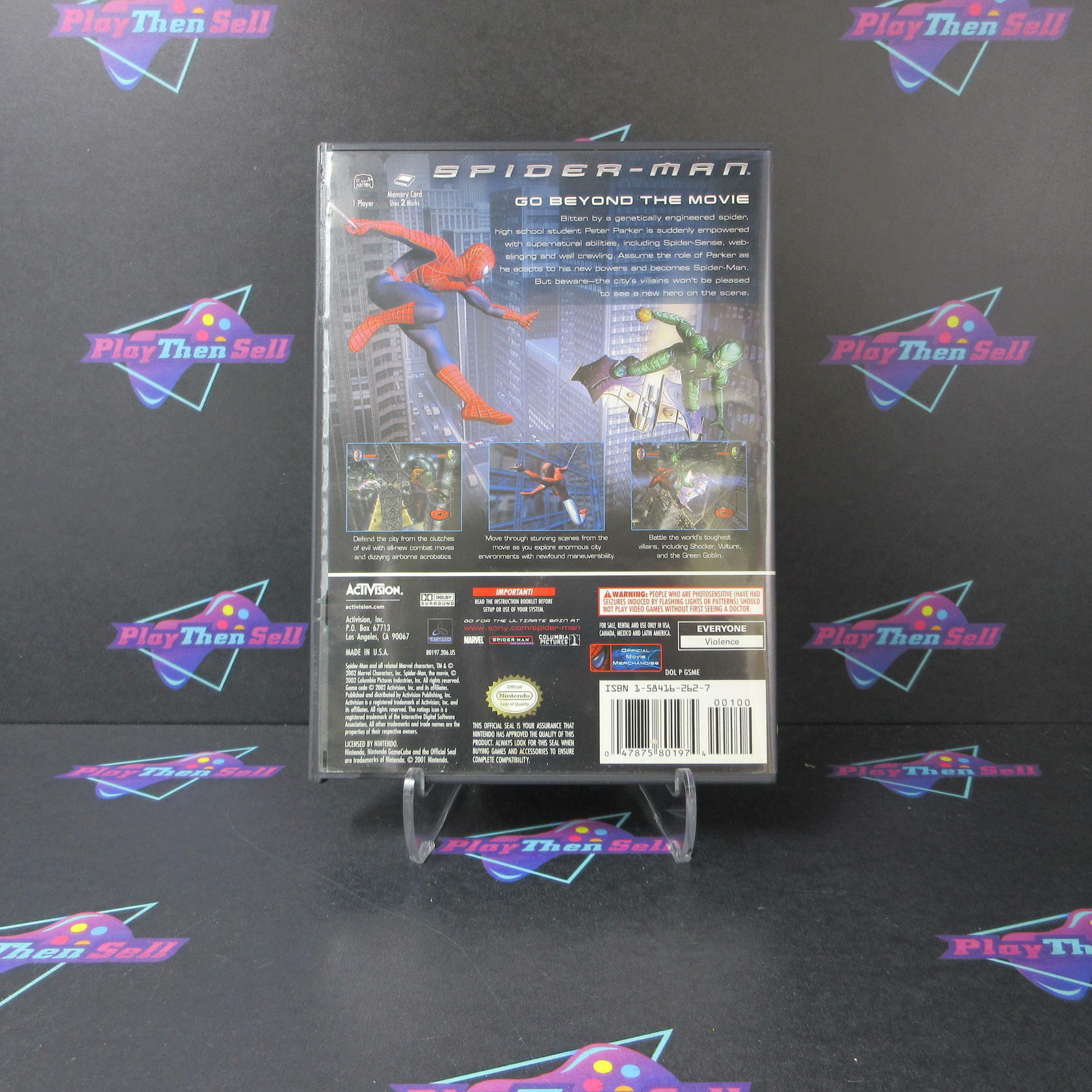 Spider-Man + Reg Card Nintendo GameCube AD Complete CIB - Very Good