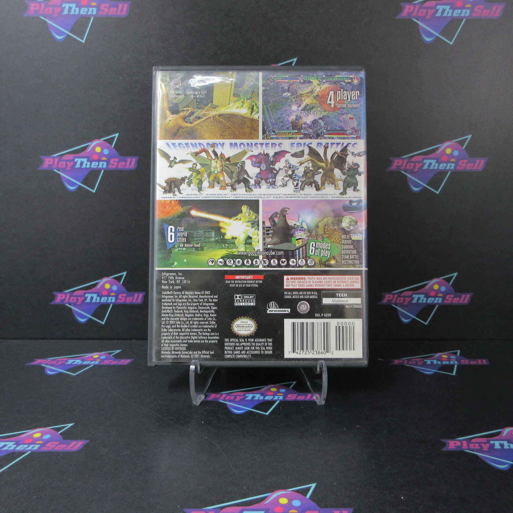 Godzilla Destroy All Monsters Melee Nintendo Gamecube - Very Good