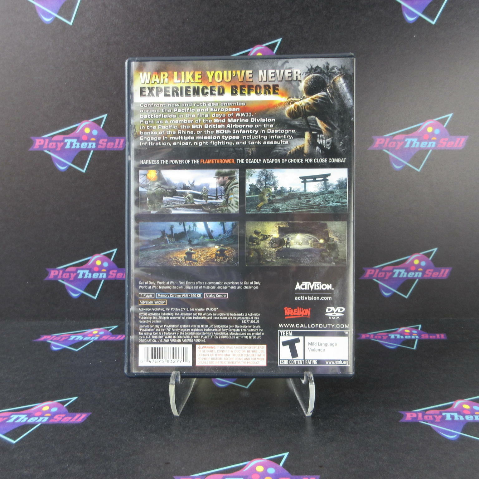 Call of Duty World at War Final Fronts PS2 PlayStation 2 - Like New