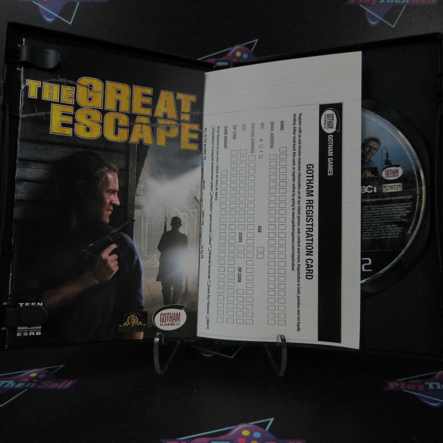 The Great Escape PS2 PlayStation 2 + Reg Card - Like New
