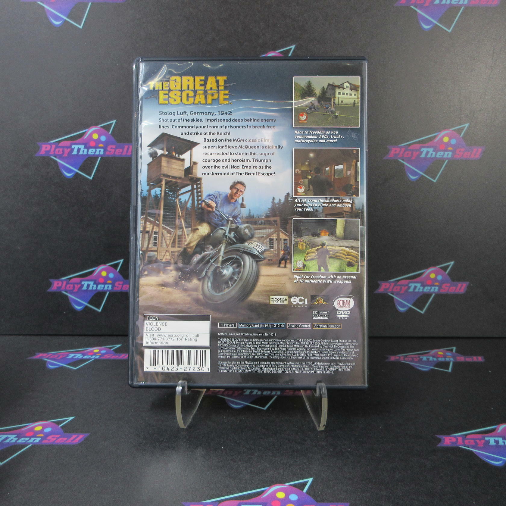 The Great Escape PS2 PlayStation 2 + Reg Card - Like New