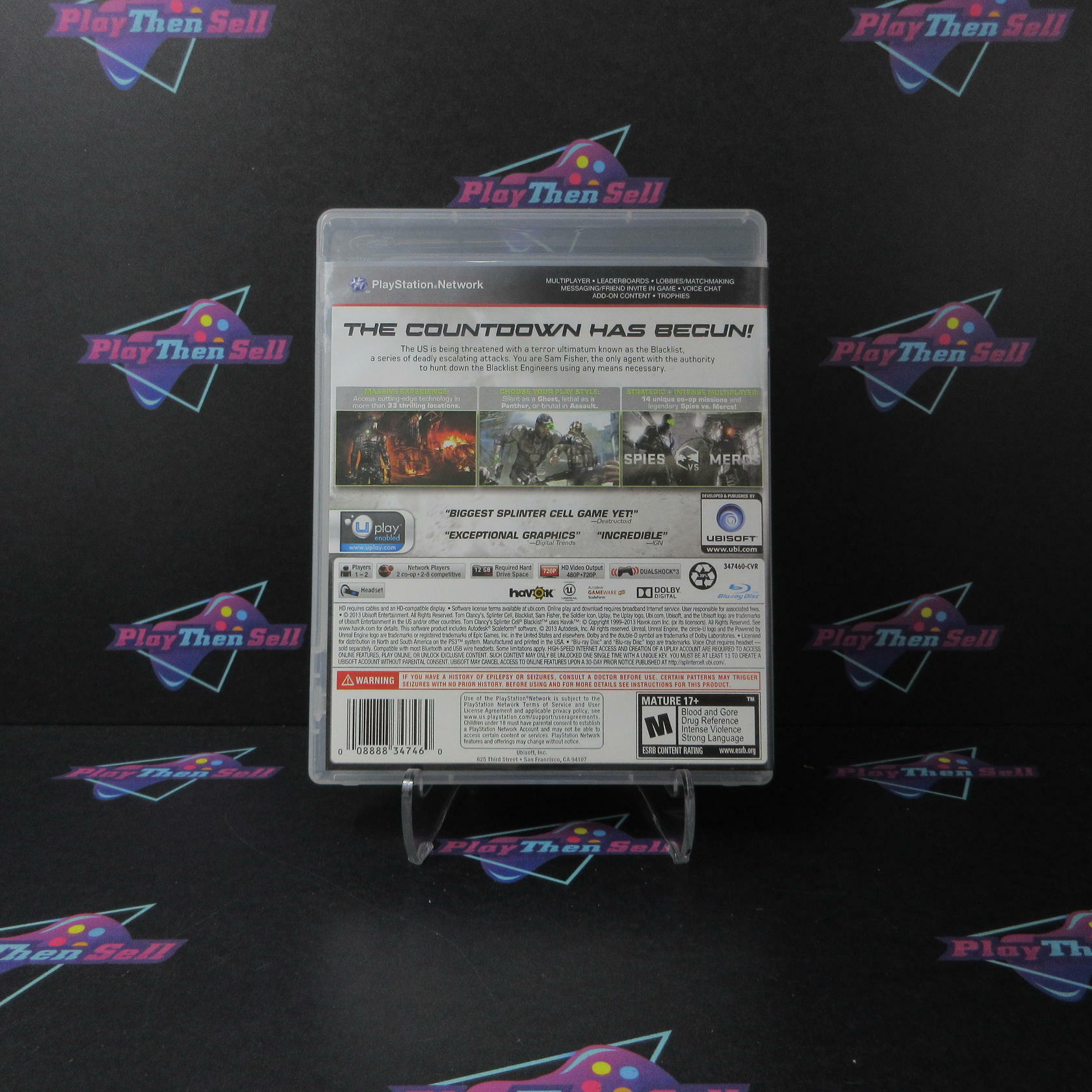 Tom Clancy's Splinter Cell Blacklist PS3 Playstation 3 AD Complete CIB - Very Good