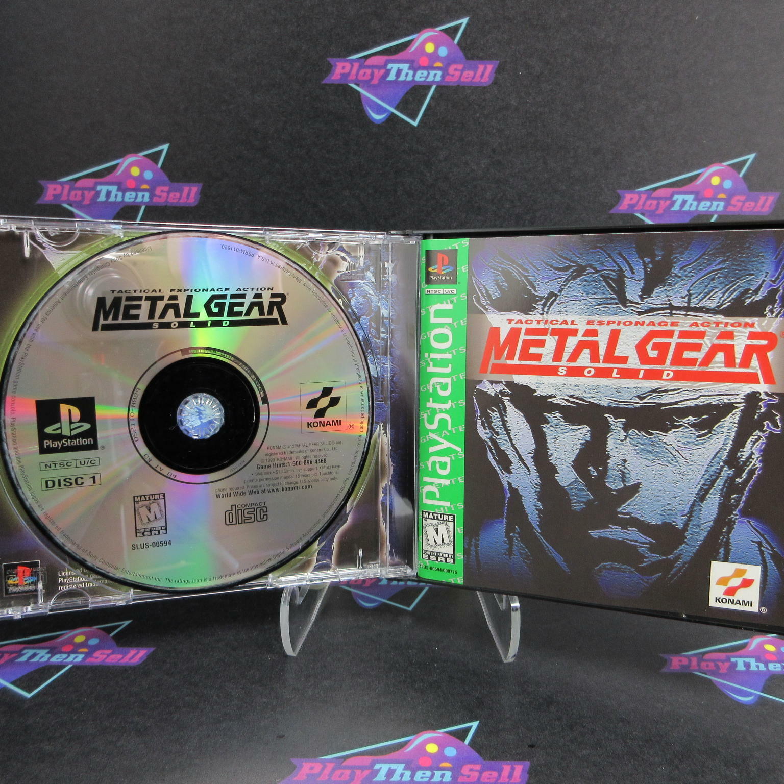 Metal Gear Solid PS1 PlayStation 1 Greatest Hits + Reg Card - Like New