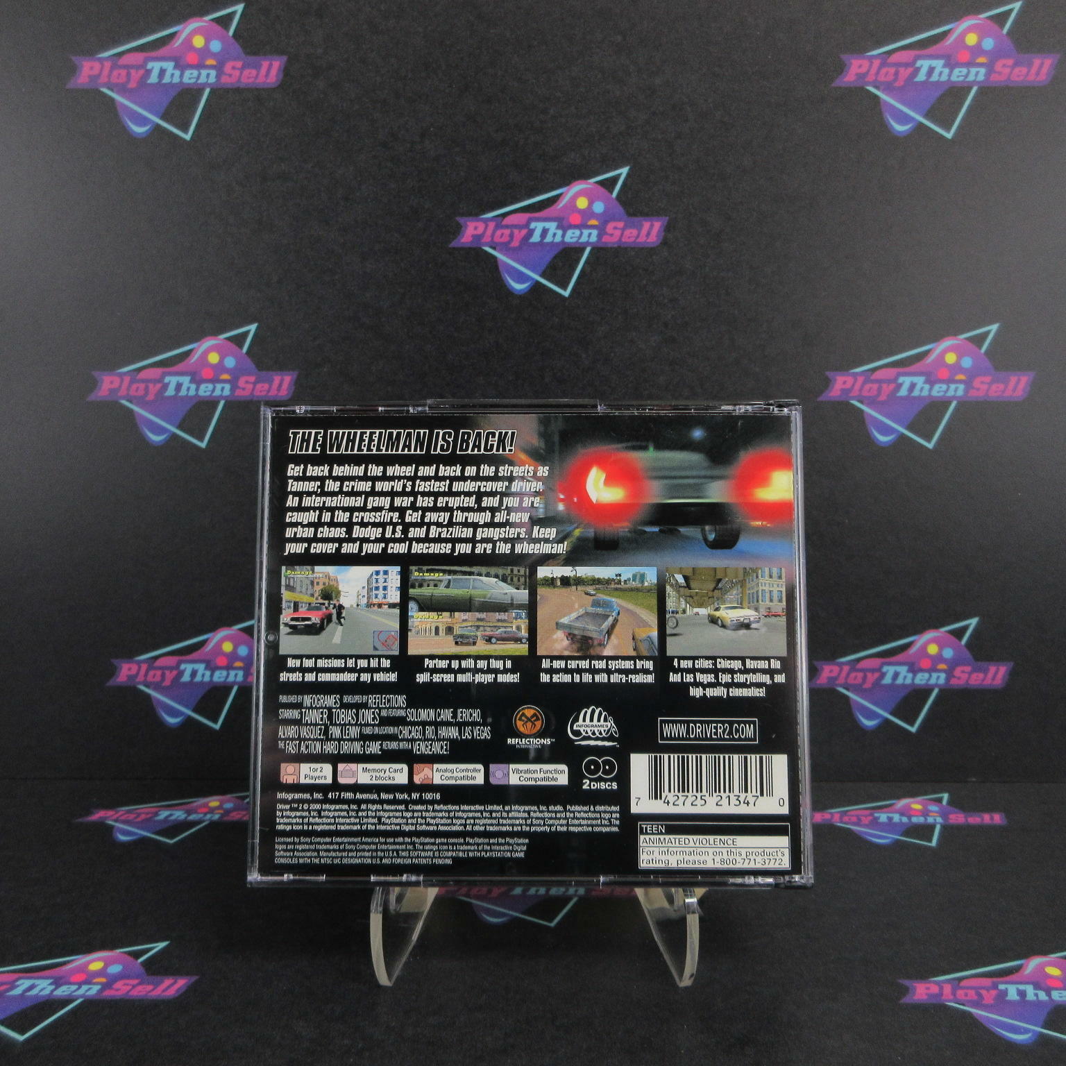 Driver 2 PS1 PlayStation 1 + Reg Card - Like New