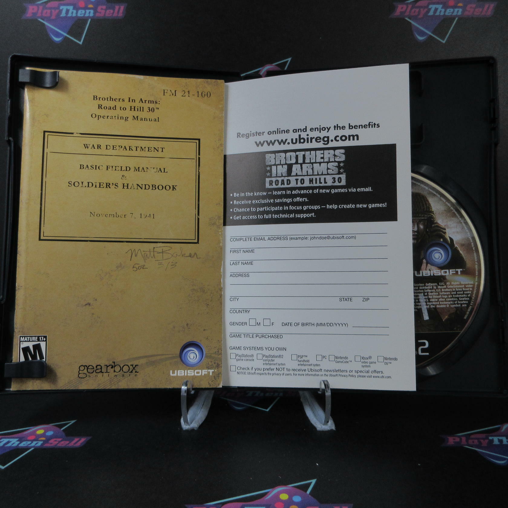 Brothers in Arms: Road to Hill 30 + Reg Card PS2 PlayStation 2 AD Complete - Very Good