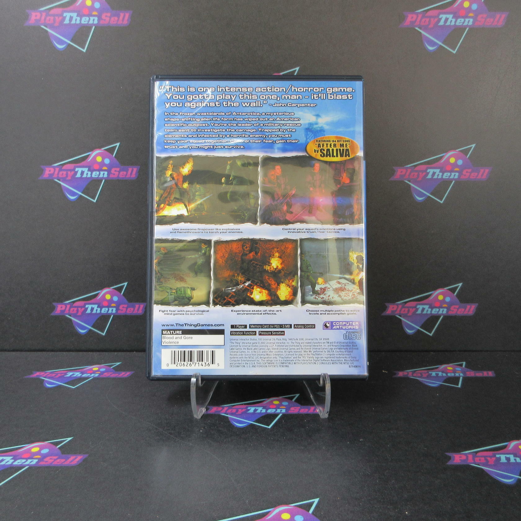 The Thing + Reg Card PS2 PlayStation 2 AD Complete CIB - Very Good