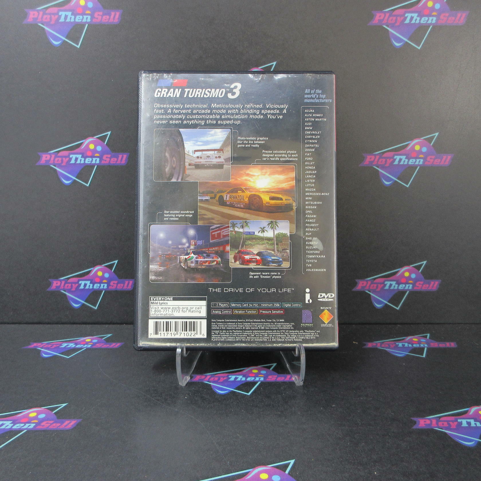Gran Turismo 3 A-spec GH PS2 PlayStation 2 AD/NM - Very Good