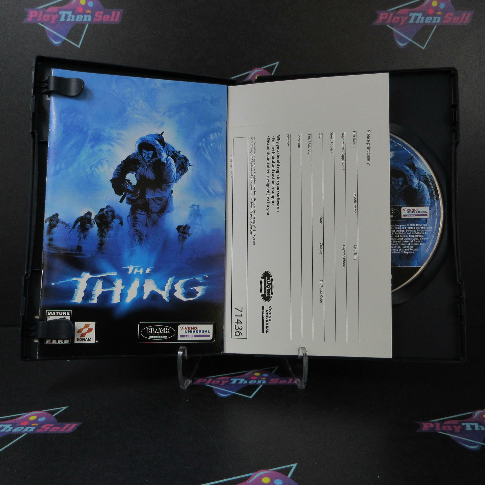 The Thing + Reg Card PS2 PlayStation 2 AD Complete CIB - Very Good