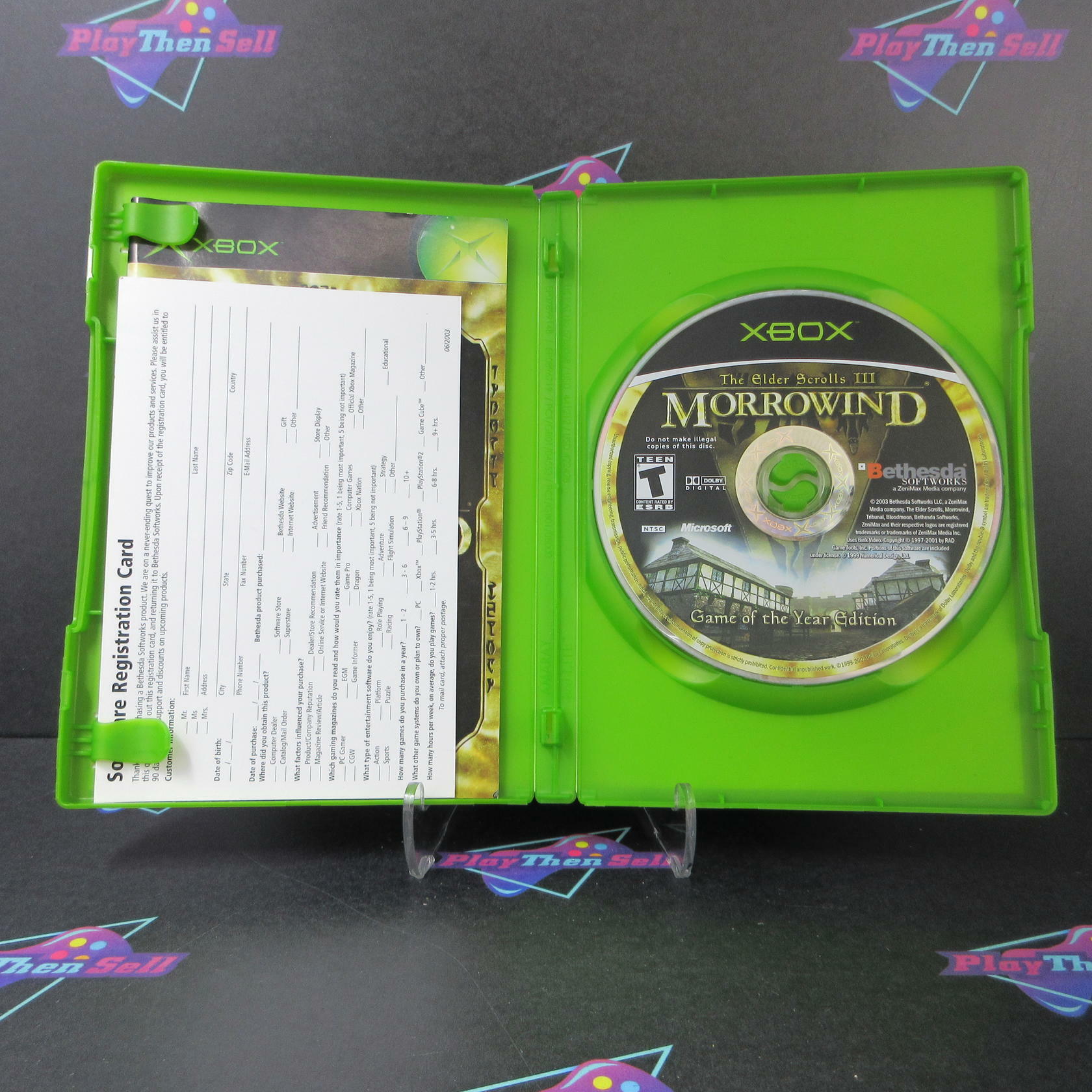 The Elder Scrolls III Morrowind GOTY Edition Xbox + Map/Reg Card - Like New