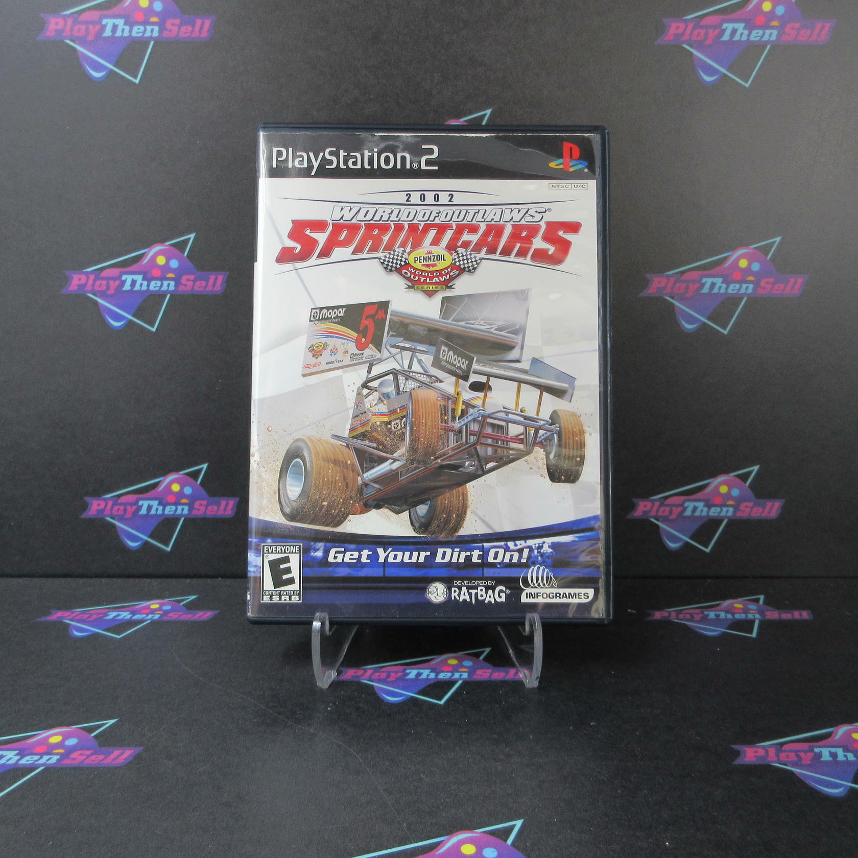 World of Outlaws Sprint Cars 2002 PS2 PlayStation 2 AD Complete CIB - Very Good