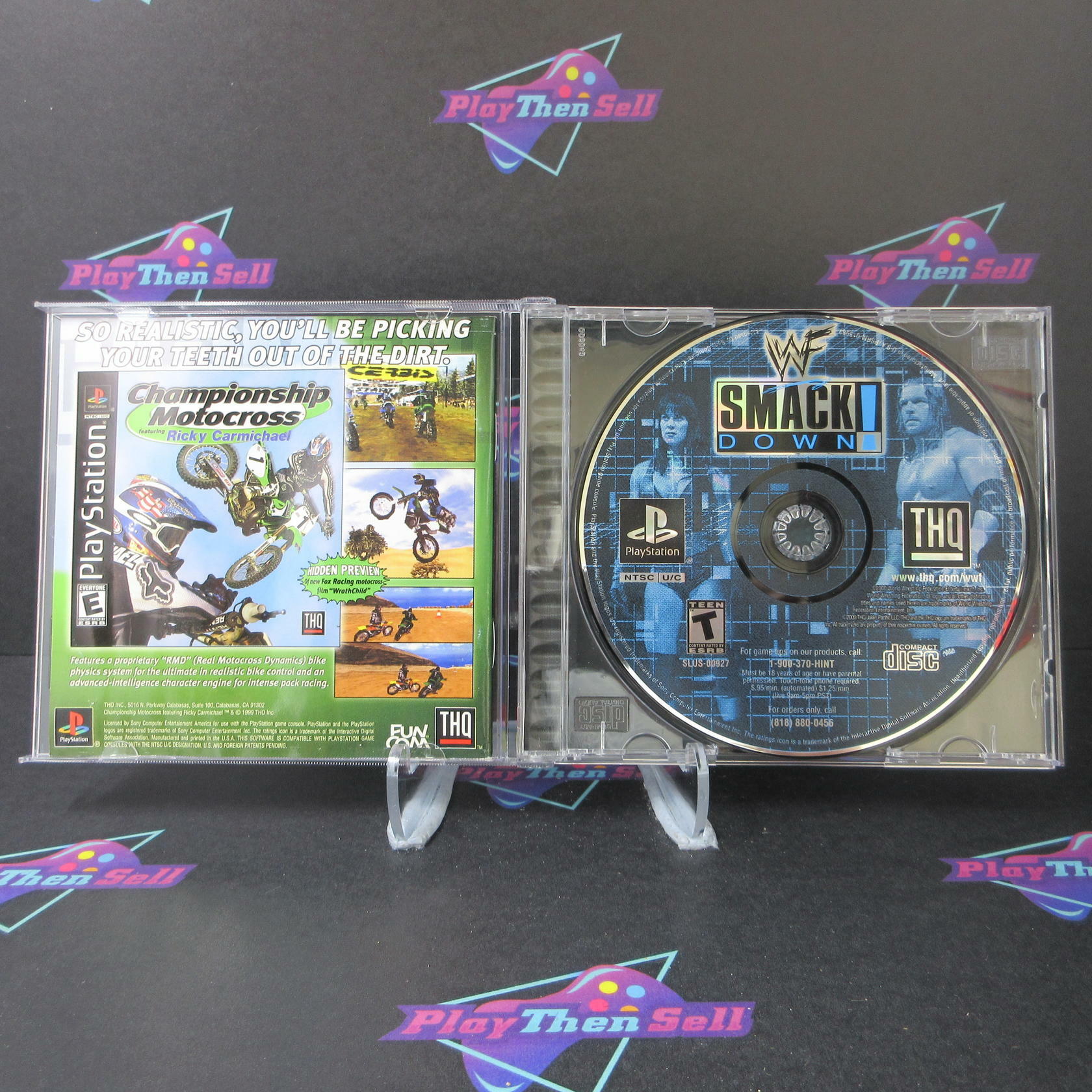 WWF Smackdown + Reg Card PS1 PlayStation 1 MD Complete CIB - Very Good