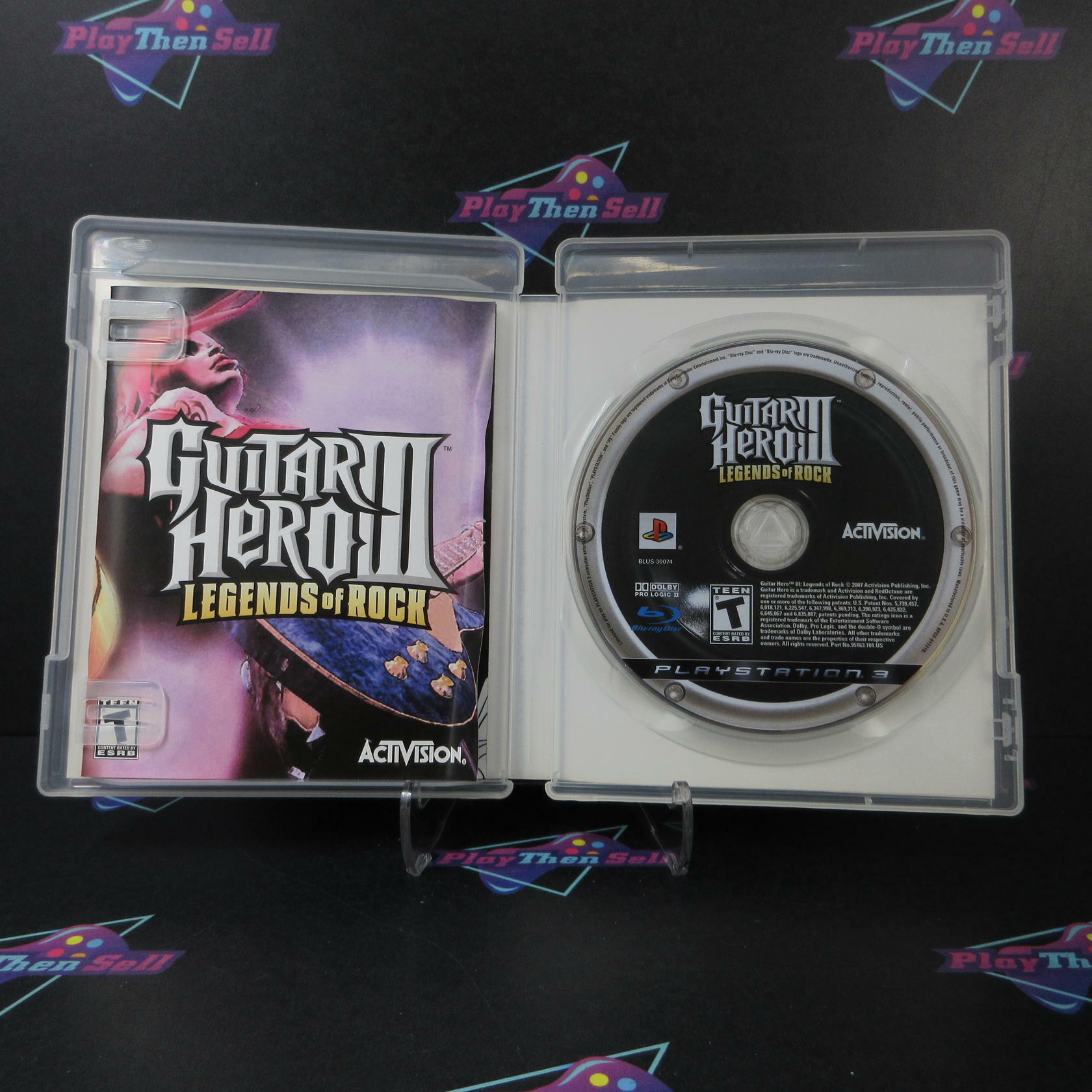 Guitar Hero III Legends of Rock PS3 PlayStation 3 AD/MD Complete CIB - Very Good