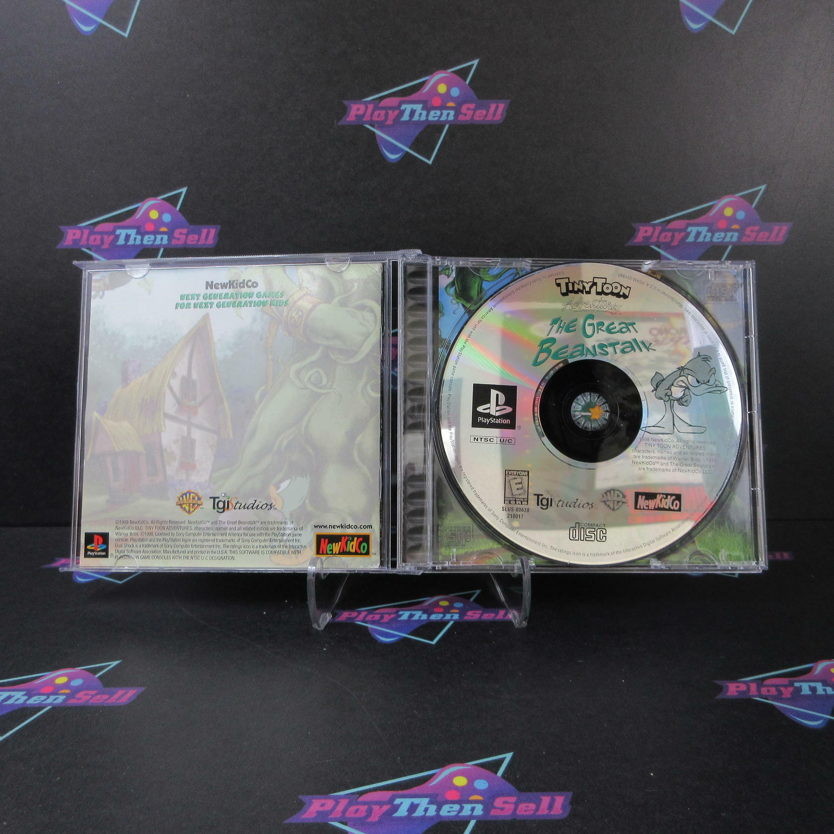Tiny Toon Adventures The Great Beanstalk + Reg Card PS1 PlayStation 1 MD CIB - Very Good