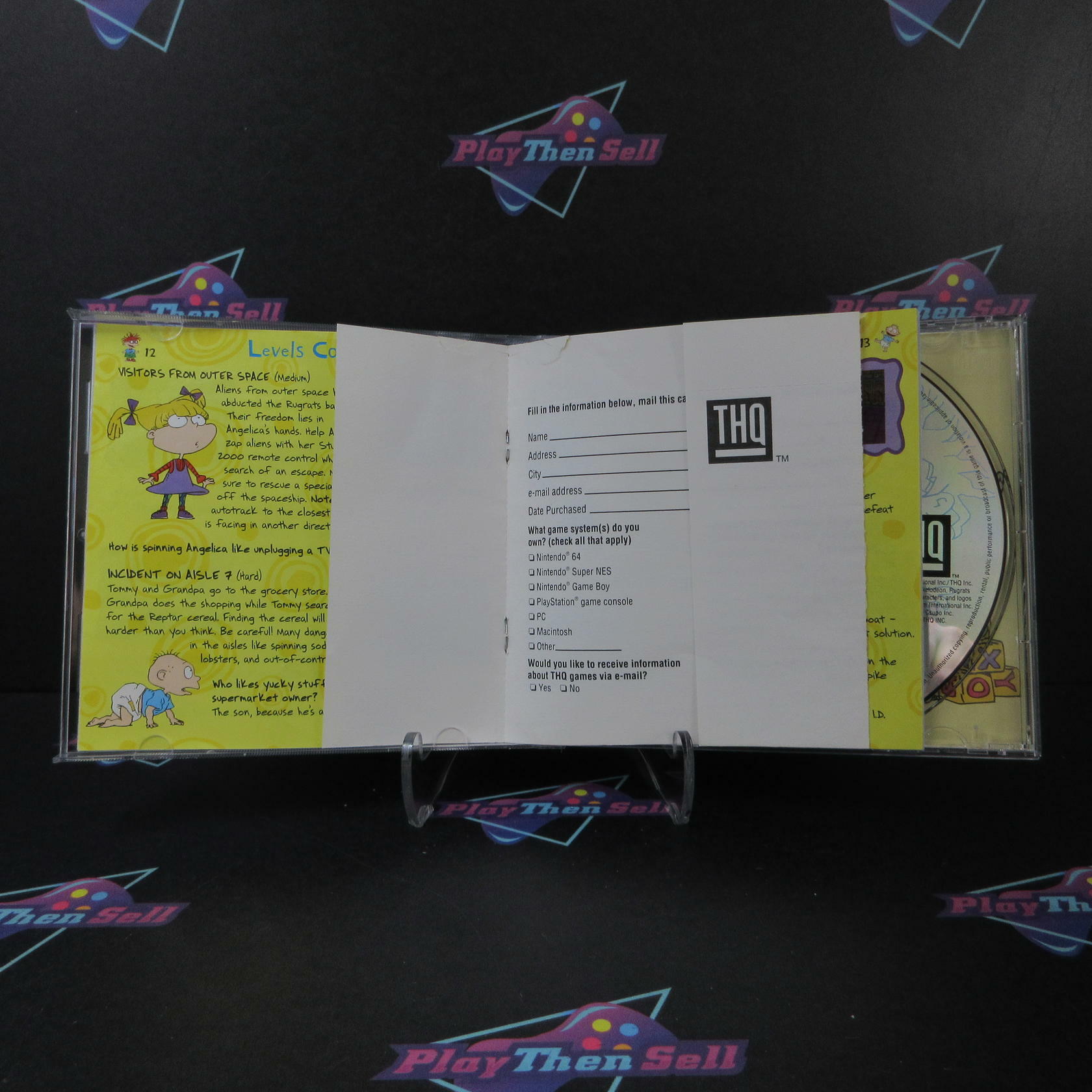 Rugrats Search for Reptar + Reg Card PS1 Playstation 1 MD Complete CIB - Very Good